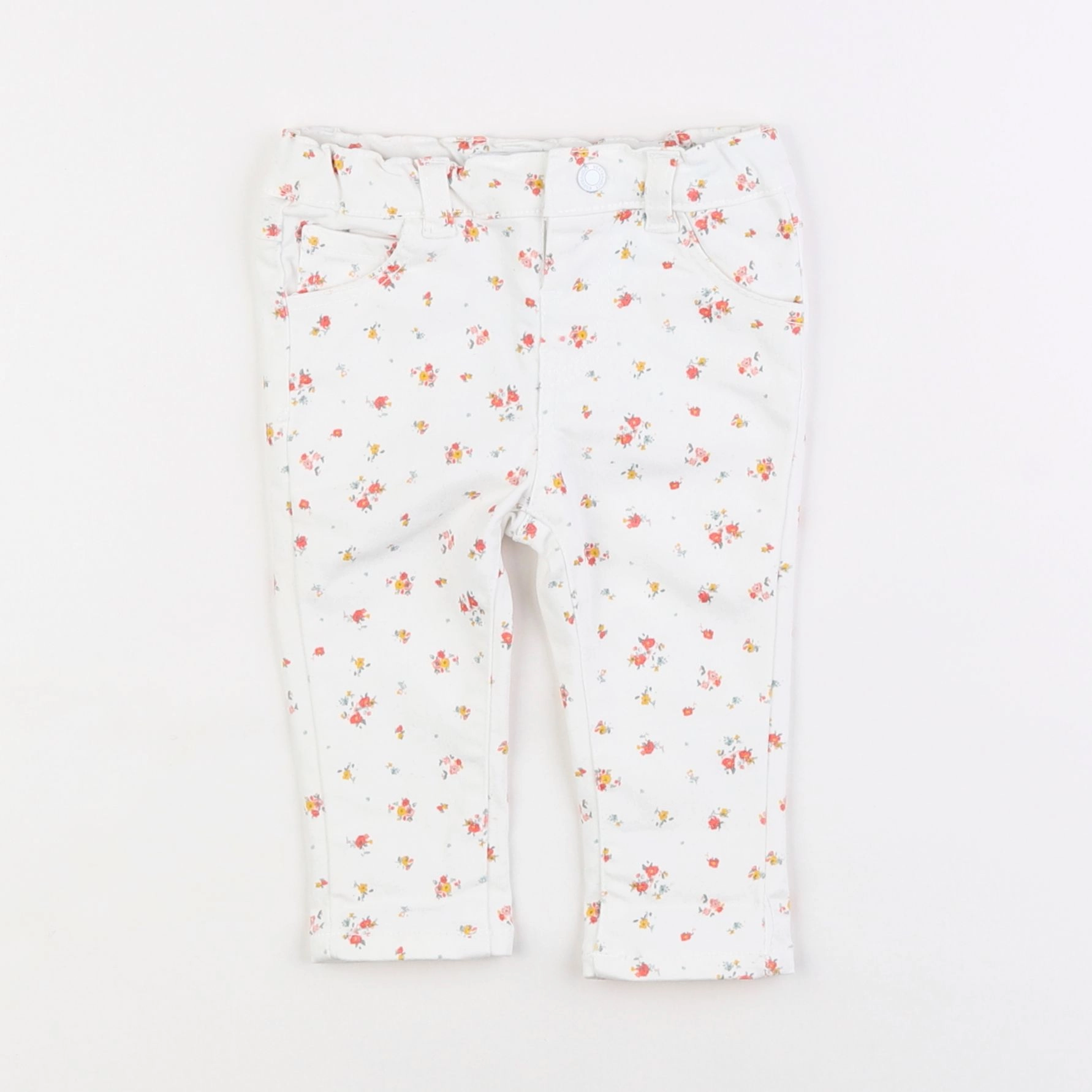 Vertbaudet - pantalon blanc - 9 mois