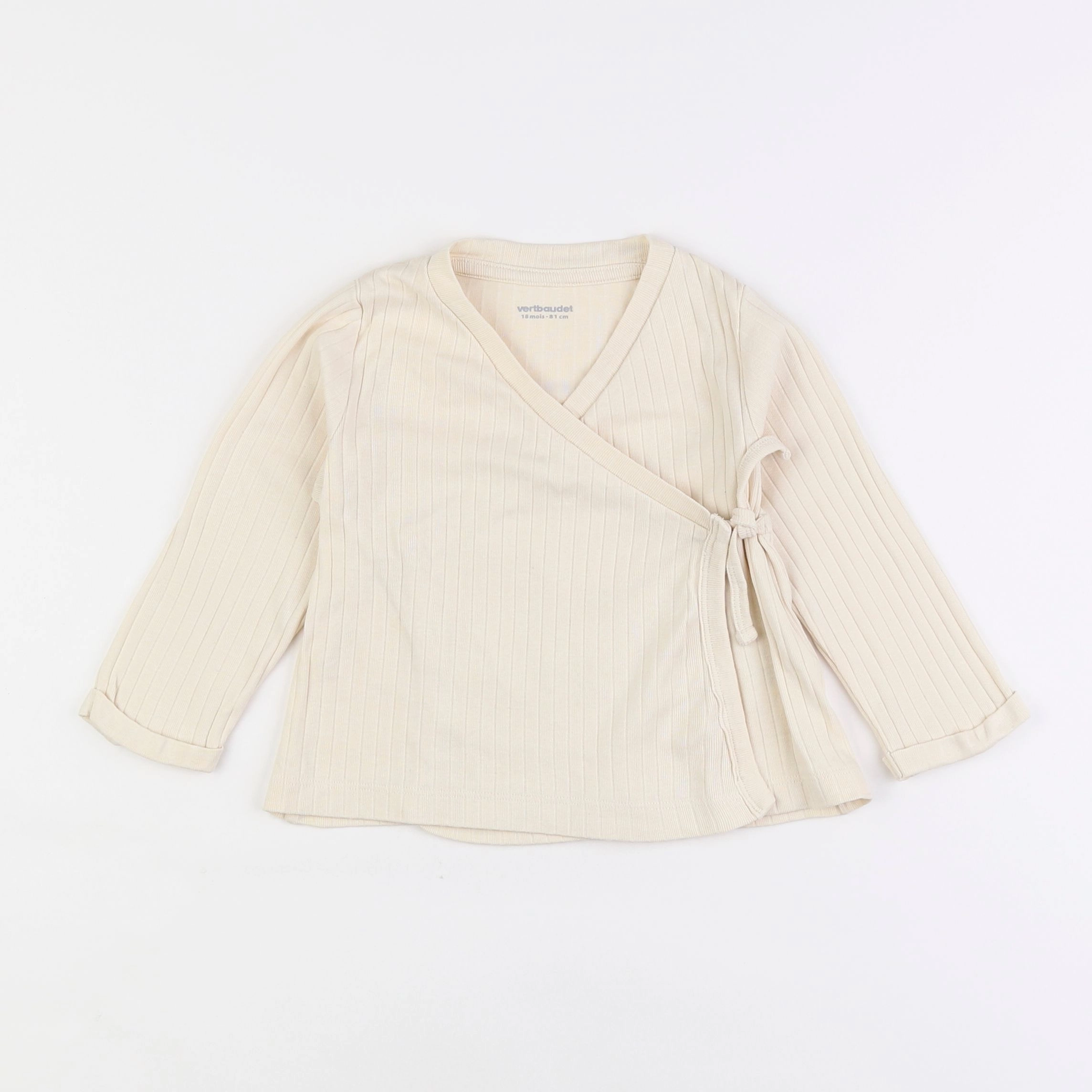 Vertbaudet - tee-shirt beige - 18 mois