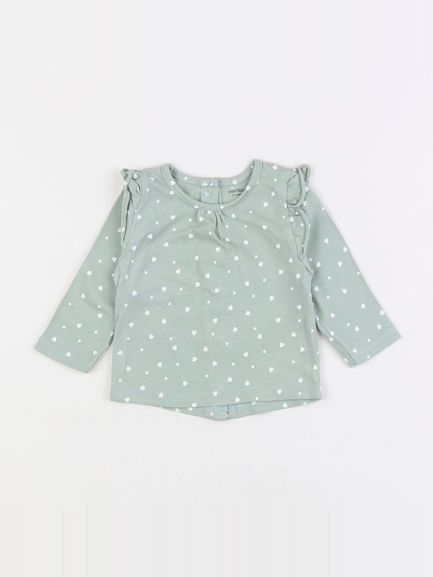 Vertbaudet - tee-shirt vert - 3 mois