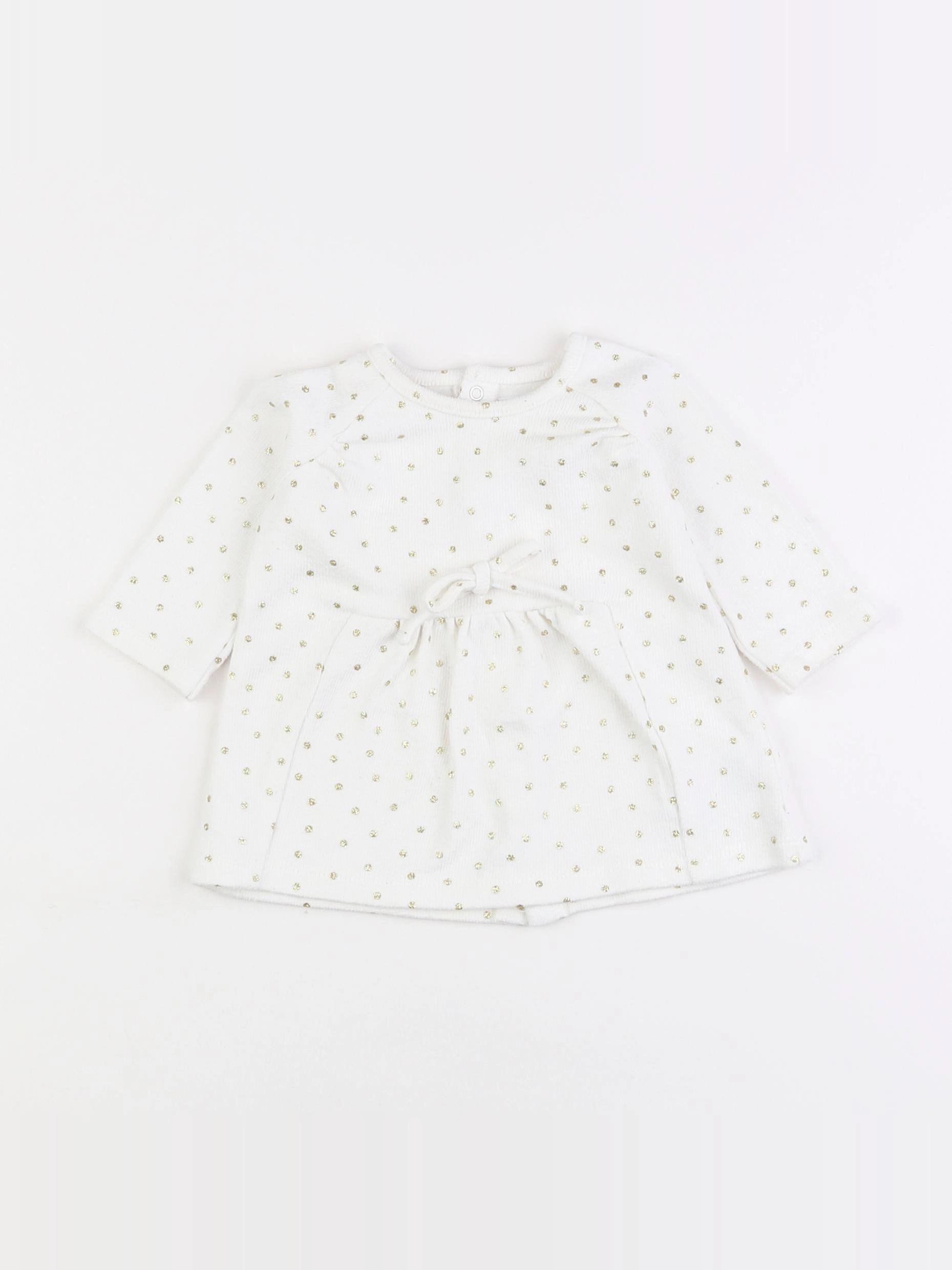 Vertbaudet - robe blanc - 3 mois