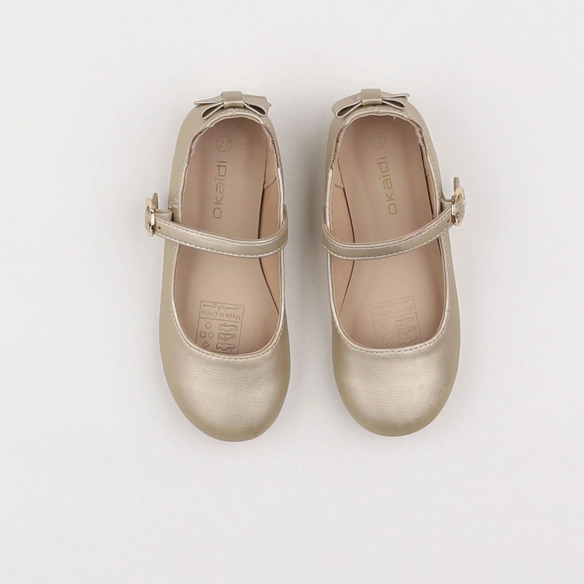 Okaidi - ballerines beige, or - pointure 27