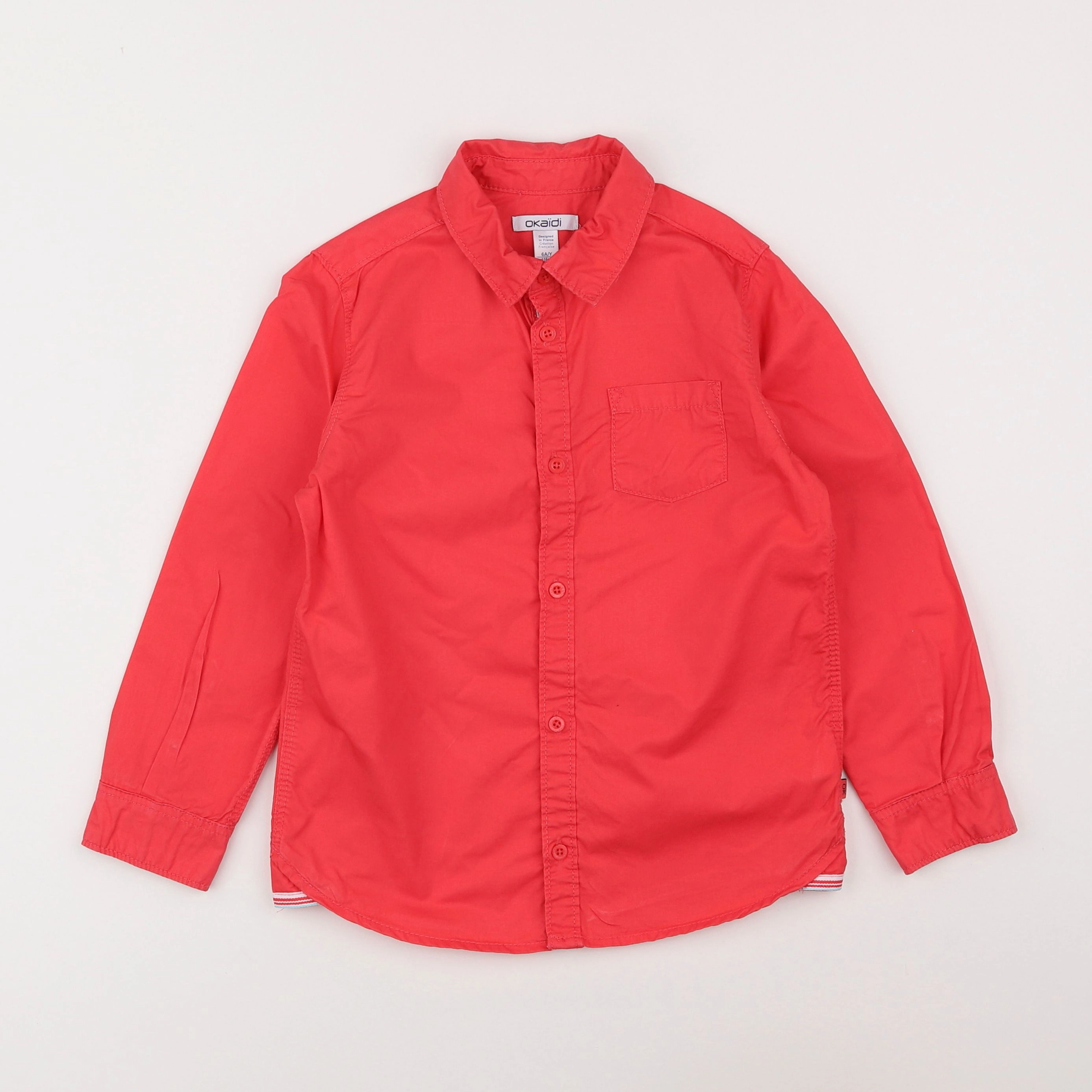 Okaidi - chemise rouge - 6 ans