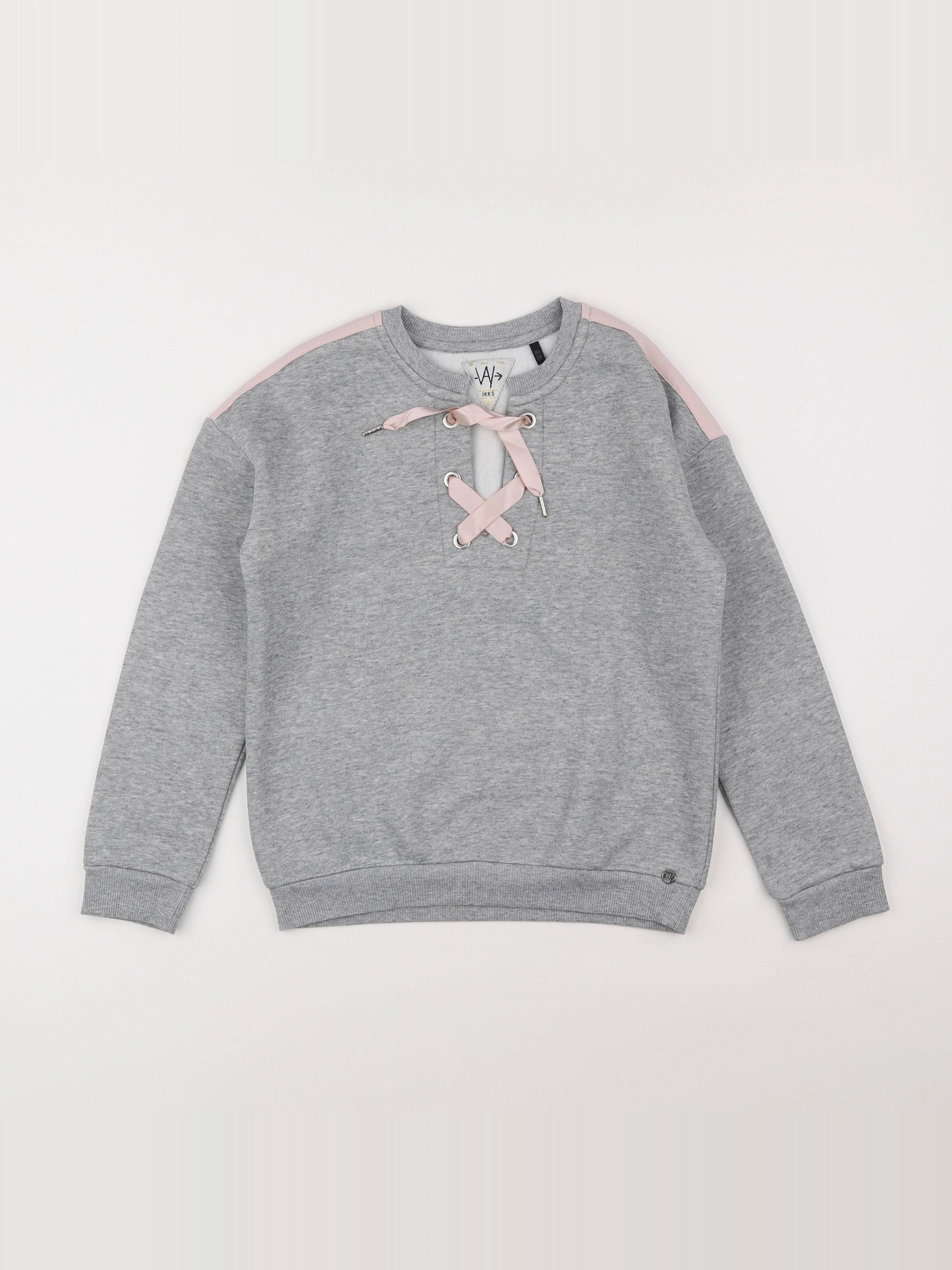 IKKS - sweat gris - 10 ans