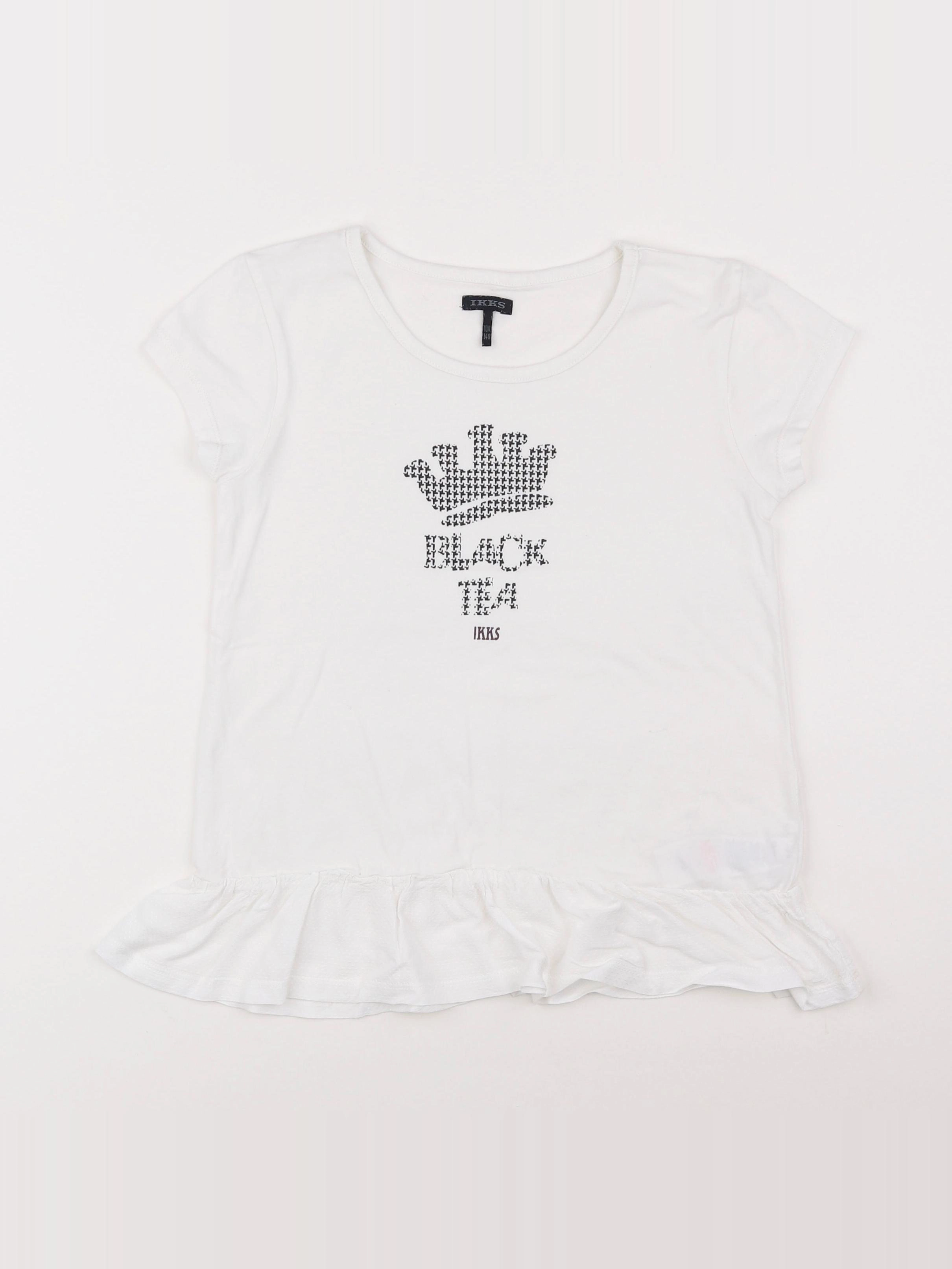 IKKS - tee-shirt blanc - 10 ans