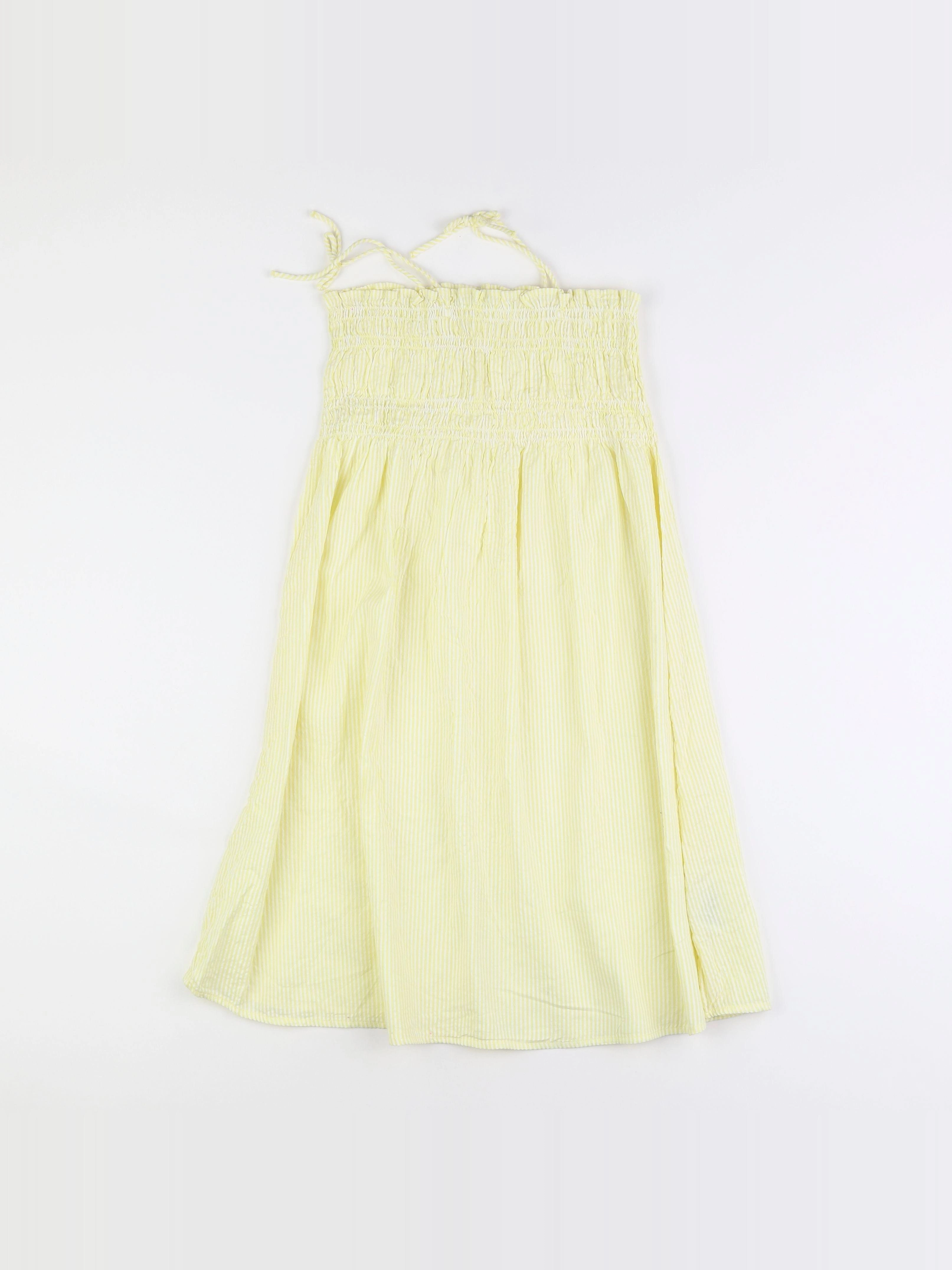 H&M - robe blanc, jaune - 8/9 ans