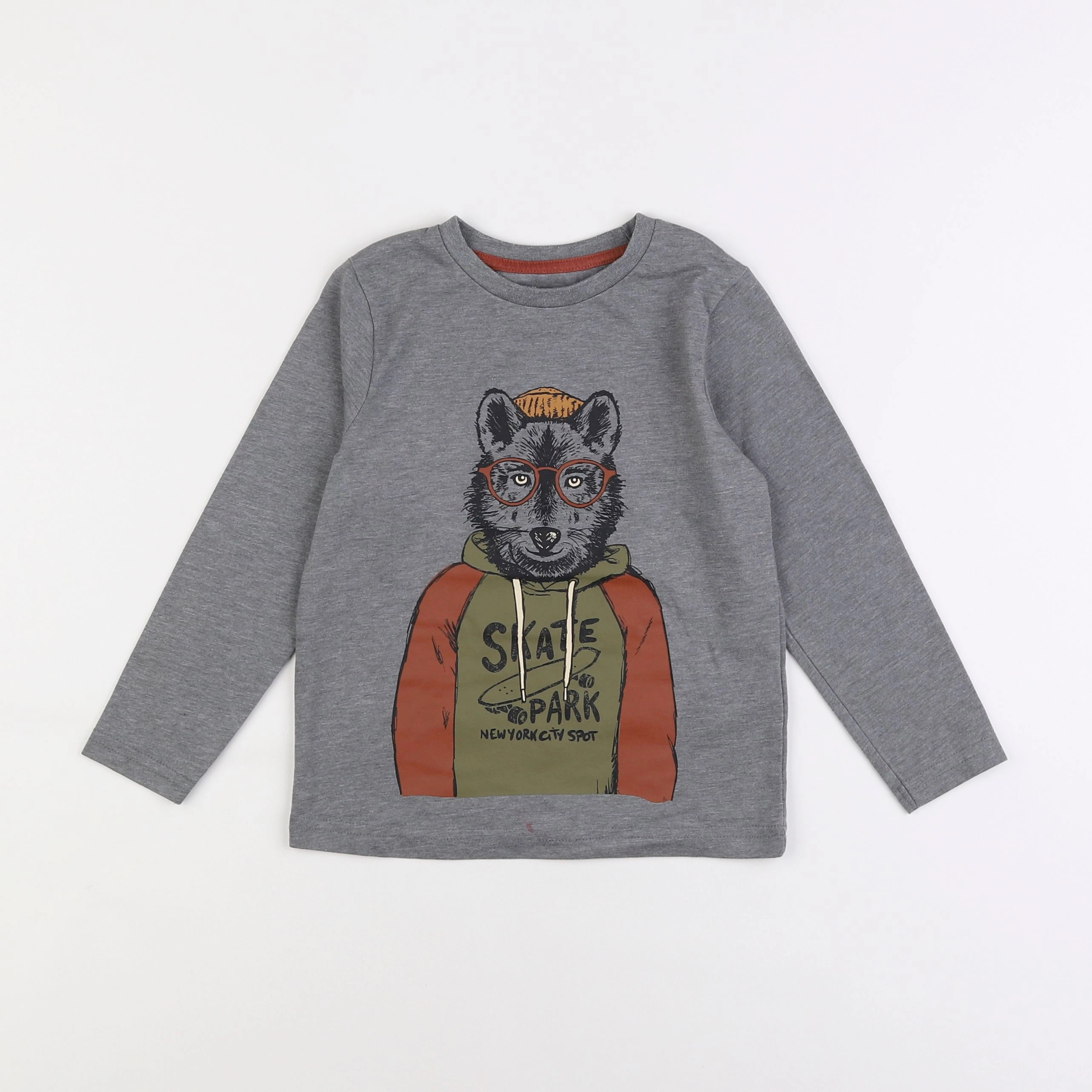 Vertbaudet - tee-shirt gris - 5 ans