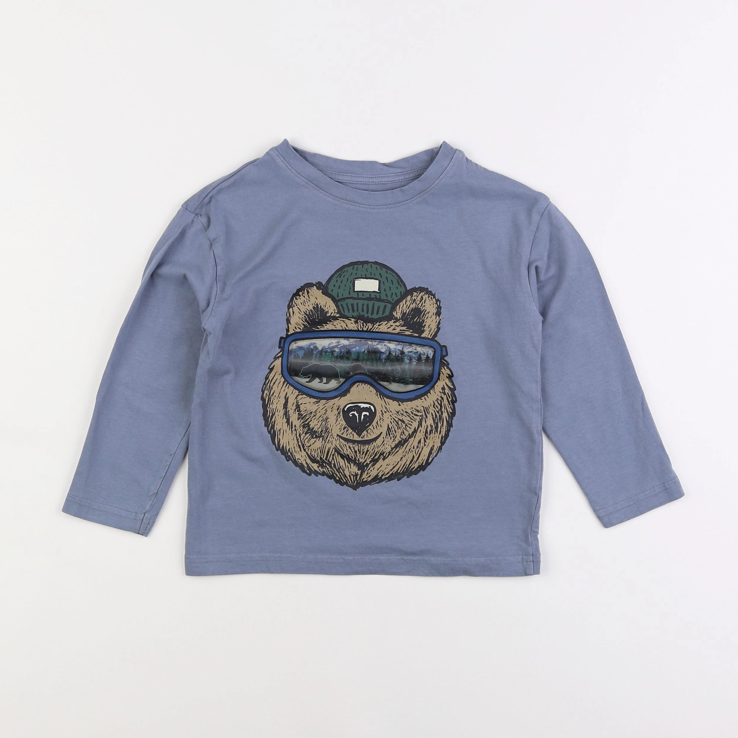 Vertbaudet - tee-shirt bleu - 5 ans