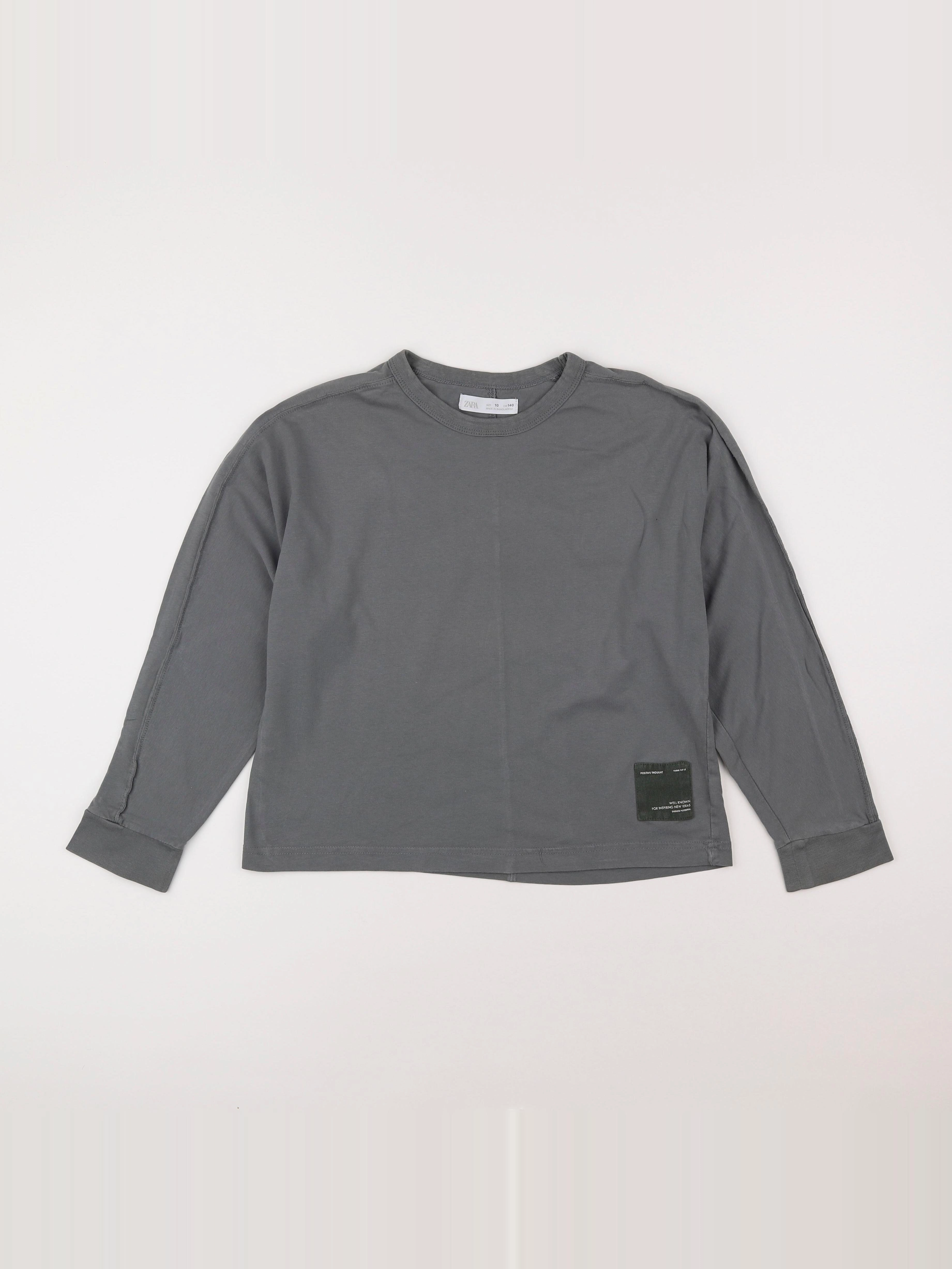 Zara - tee-shirt gris - 10 ans