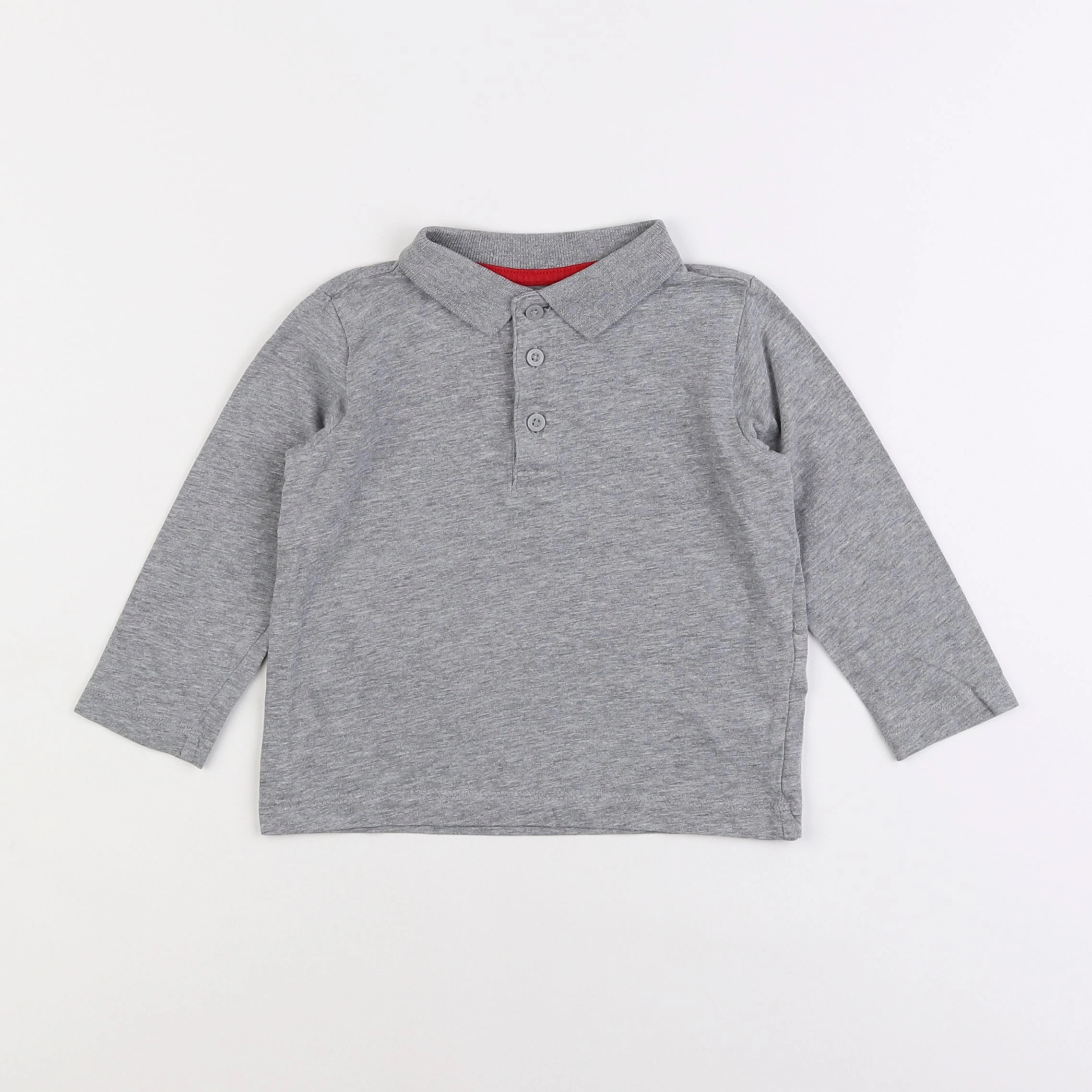 Vertbaudet - polo gris - 3 ans