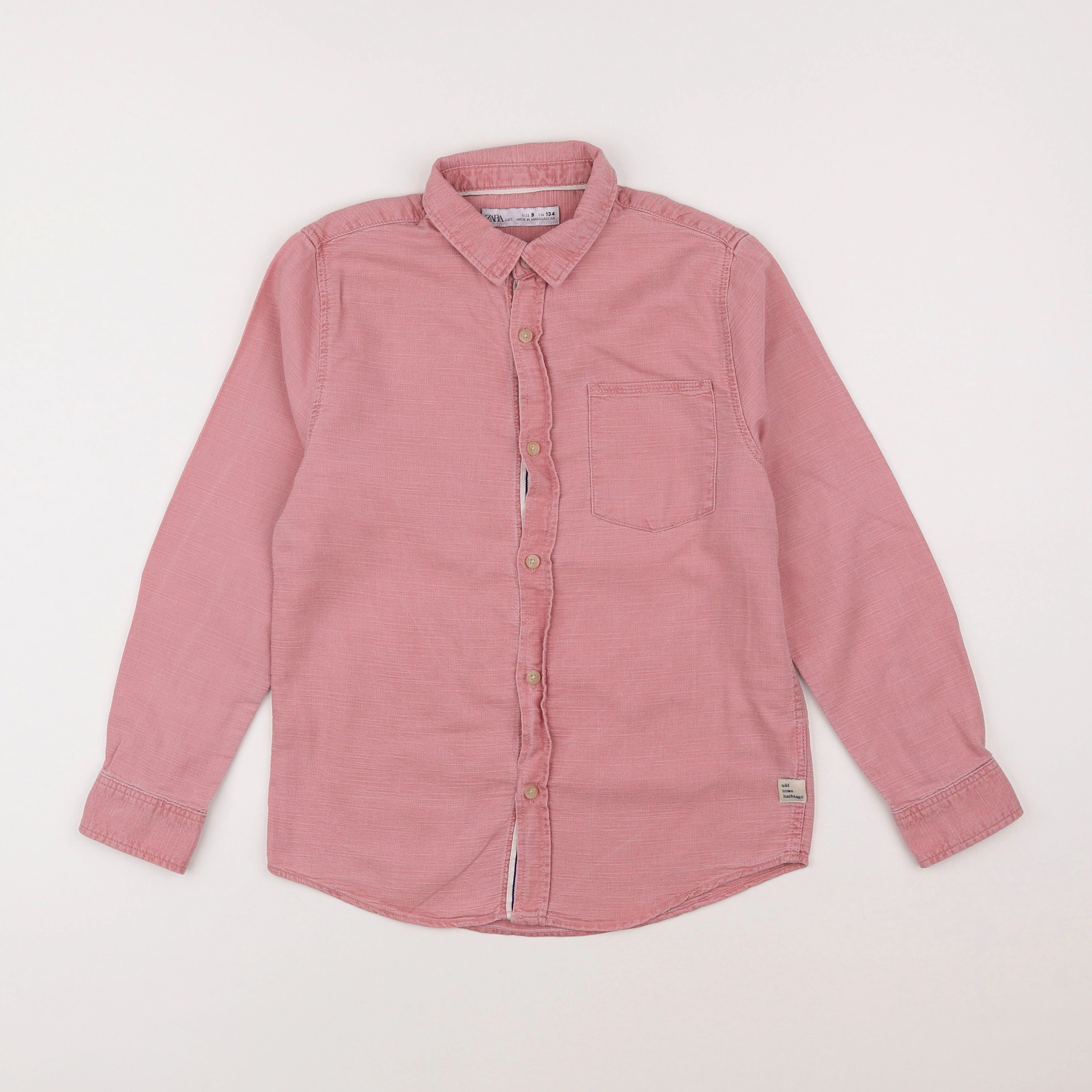 Zara - chemise rose - 9 ans