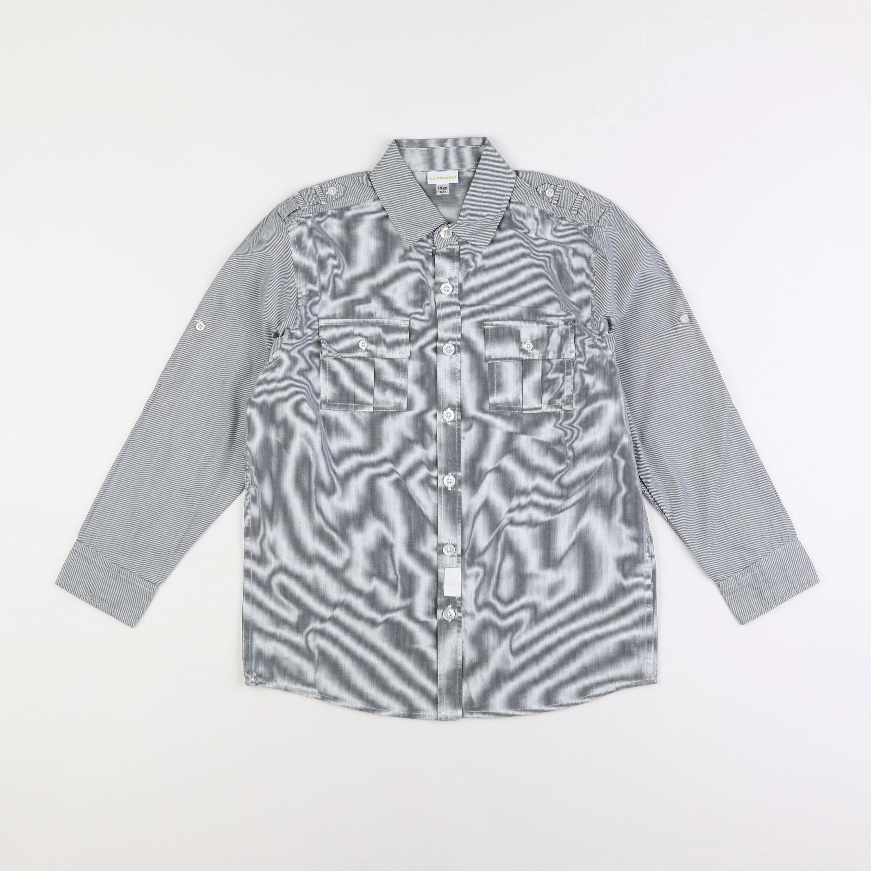 Vertbaudet - chemise gris - 10 ans