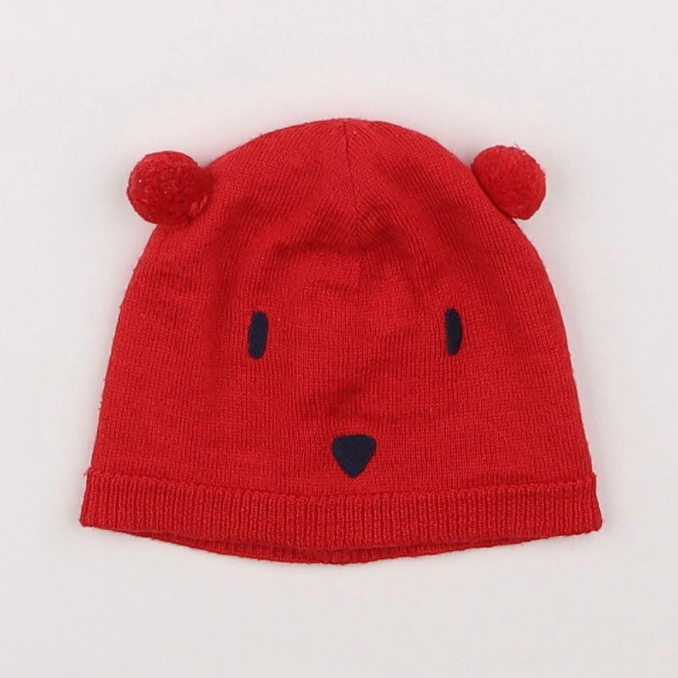 Petit Bateau - bonnet rouge - 3 mois