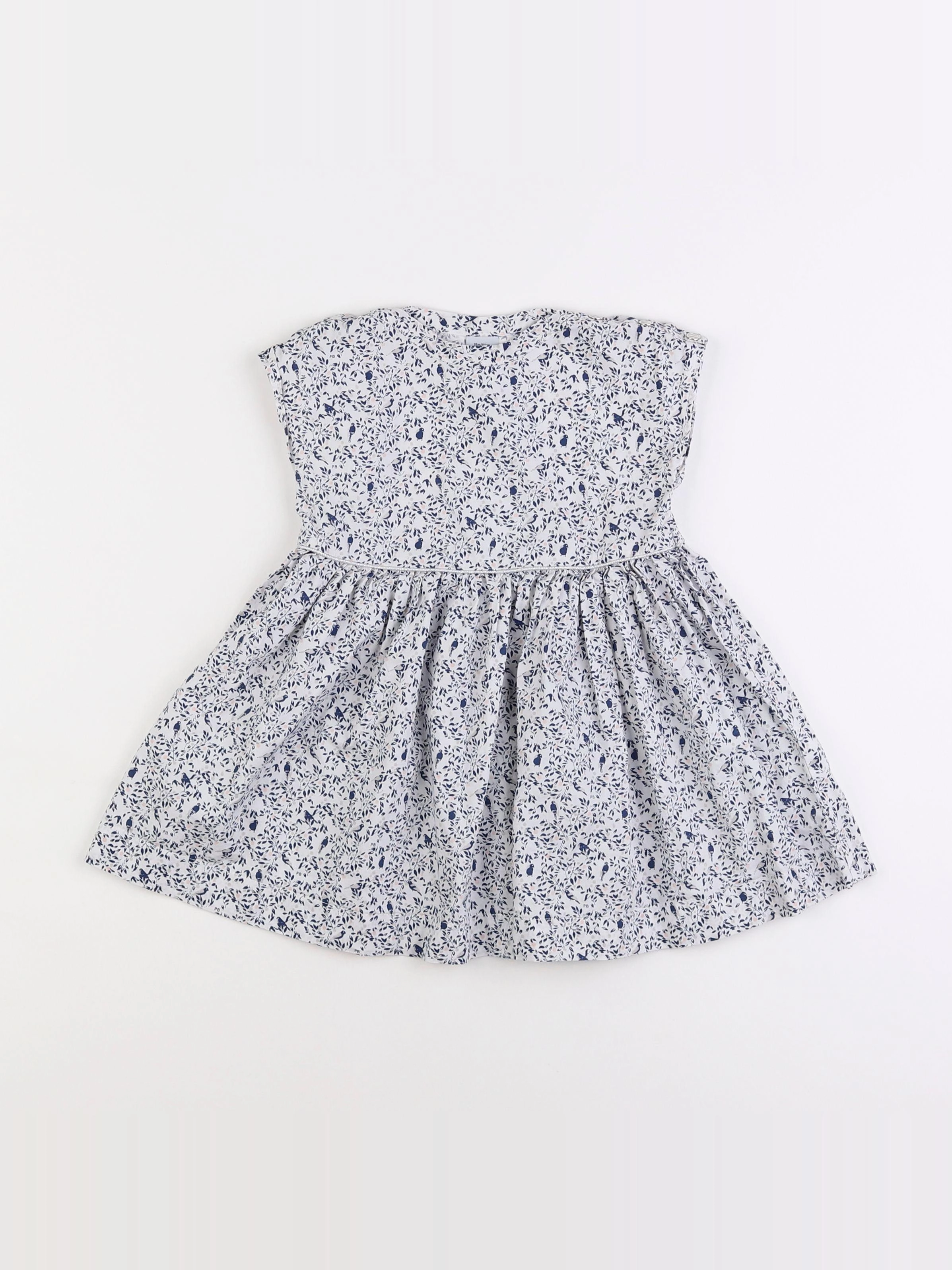 Petit Bateau - robe blanc - 18 mois