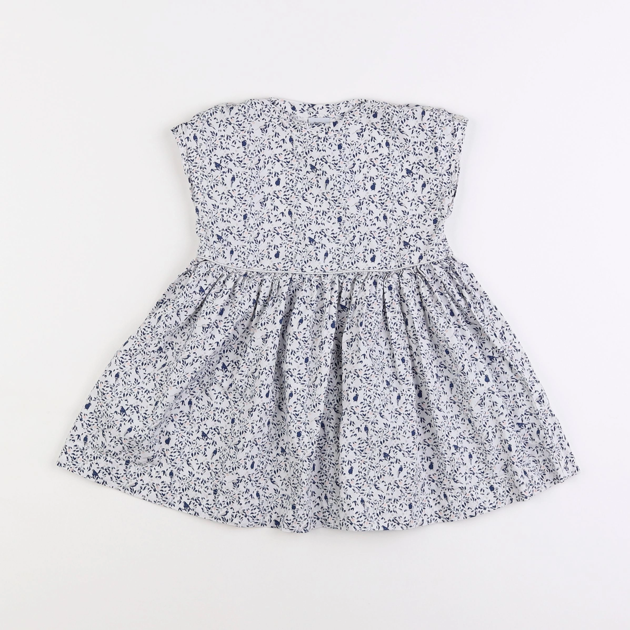 Petit Bateau - robe blanc - 18 mois