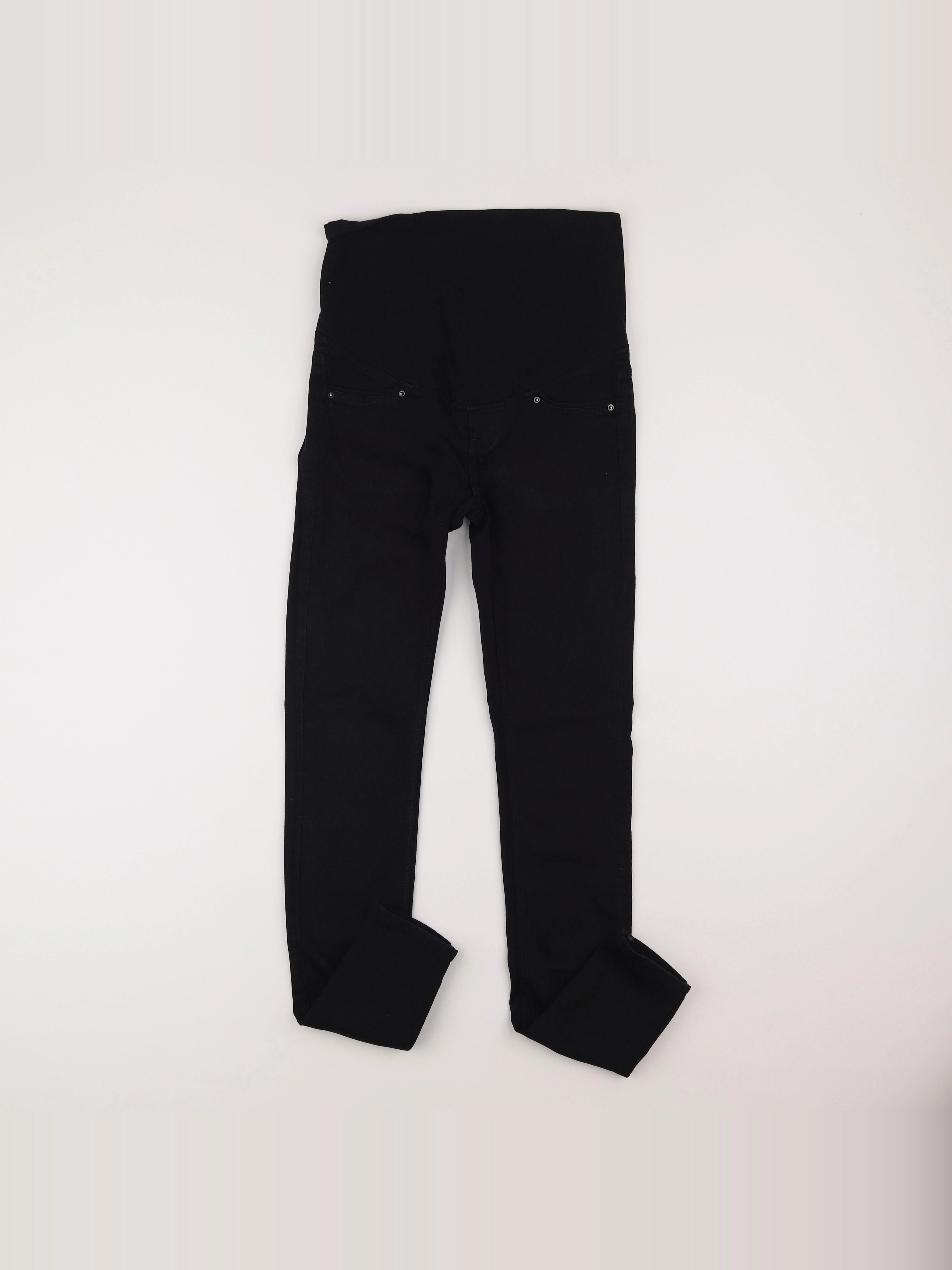 H&M - jean grossesse noir - 34