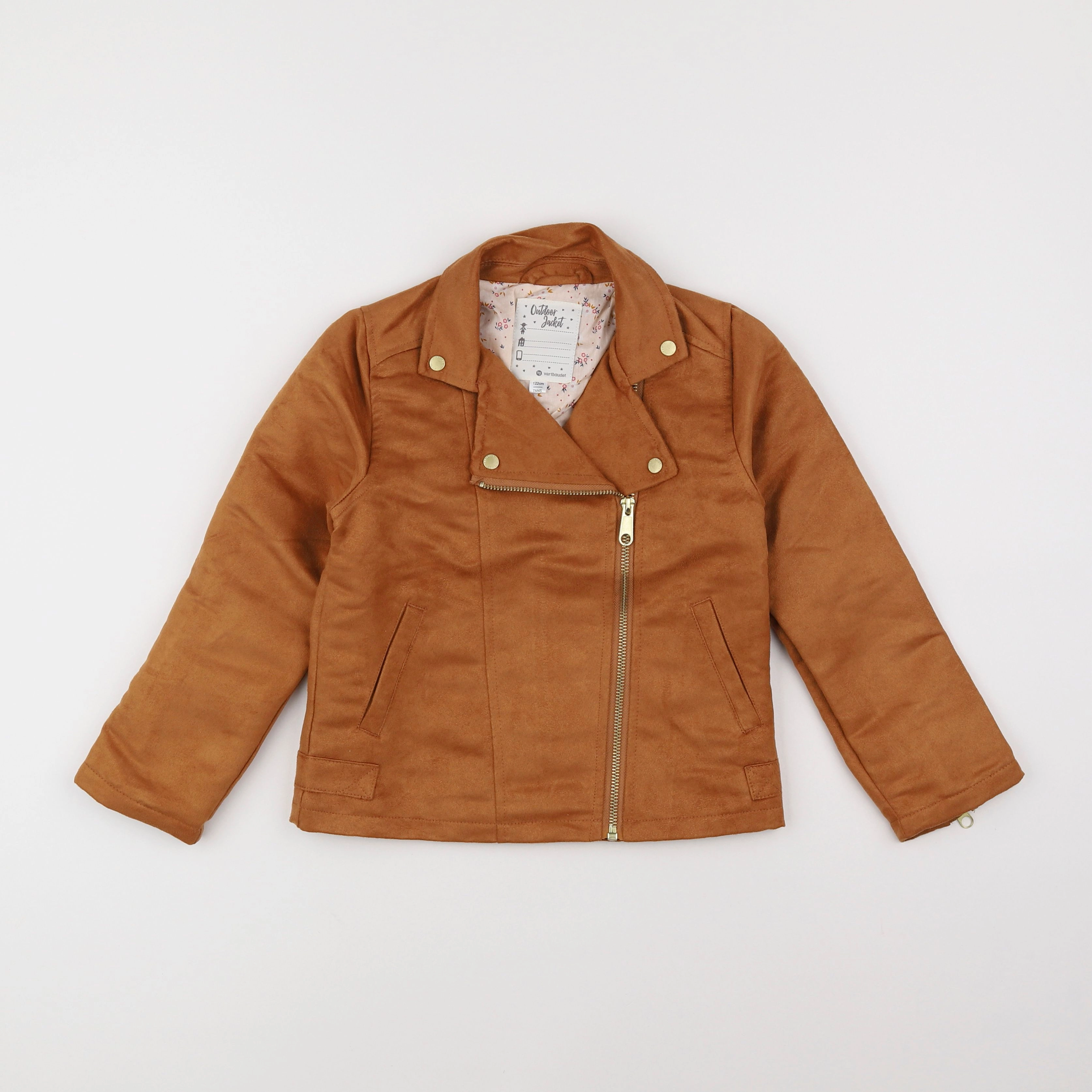 Vertbaudet - veste marron - 7 ans