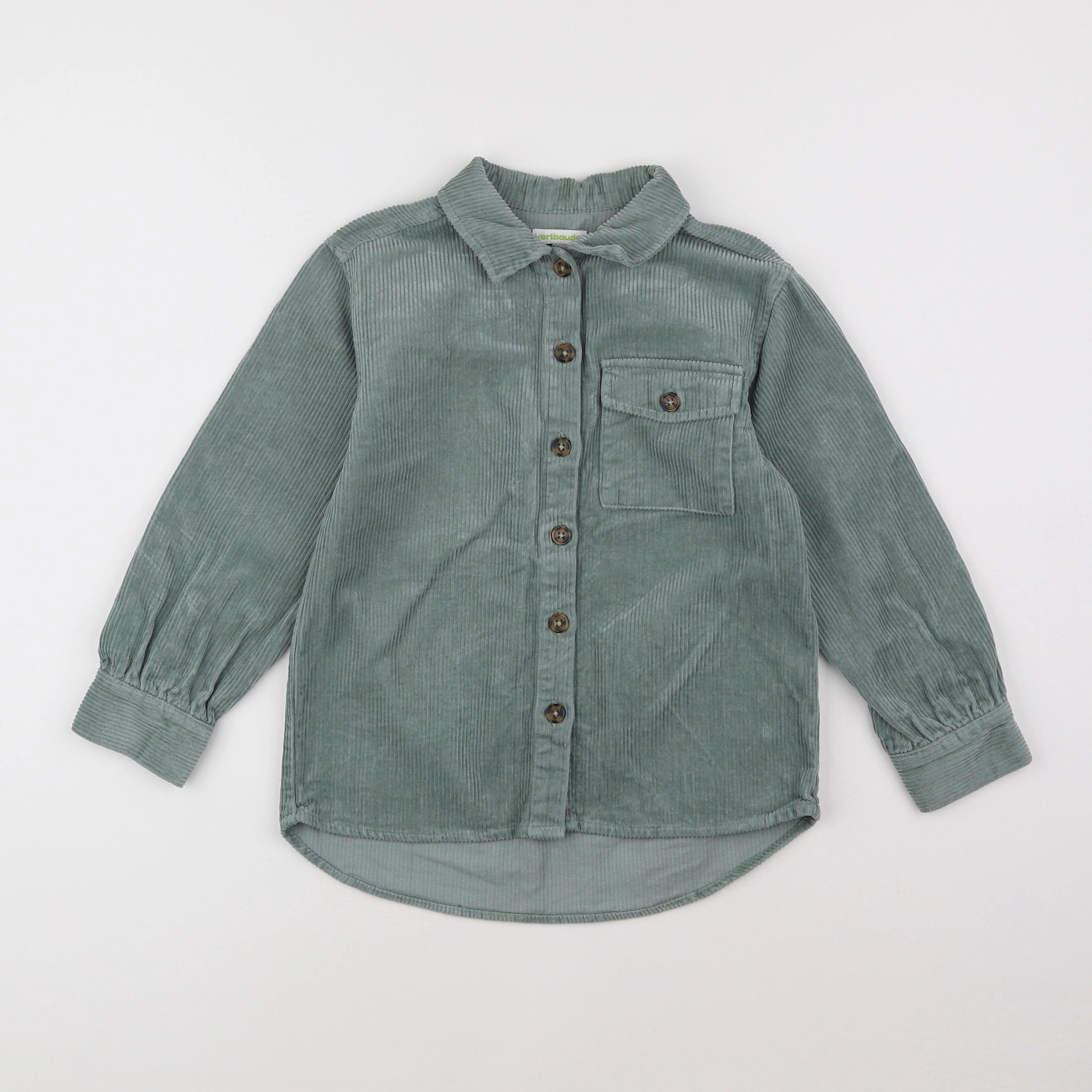 Vertbaudet - chemise vert - 7 ans