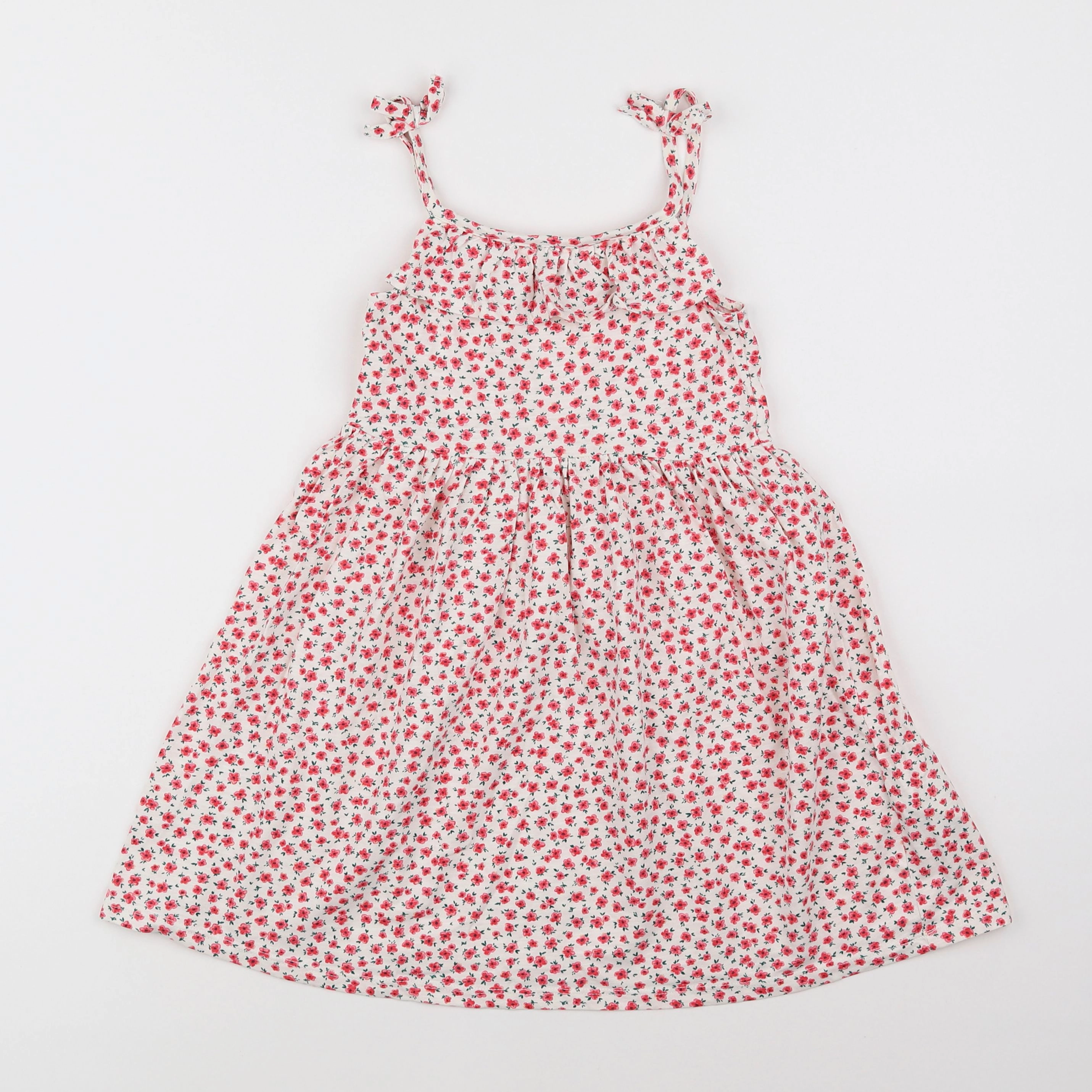 Vertbaudet - robe blanc, rouge - 6 ans