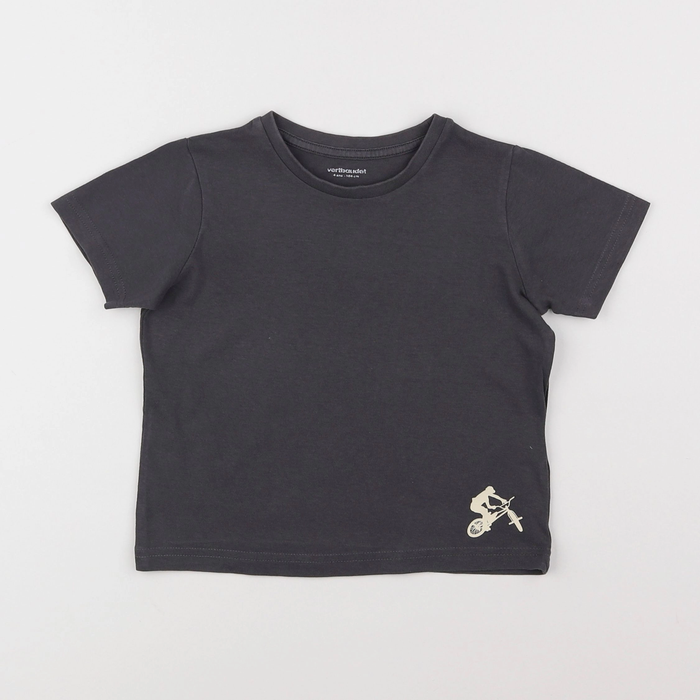 Vertbaudet - tee-shirt gris - 4 ans