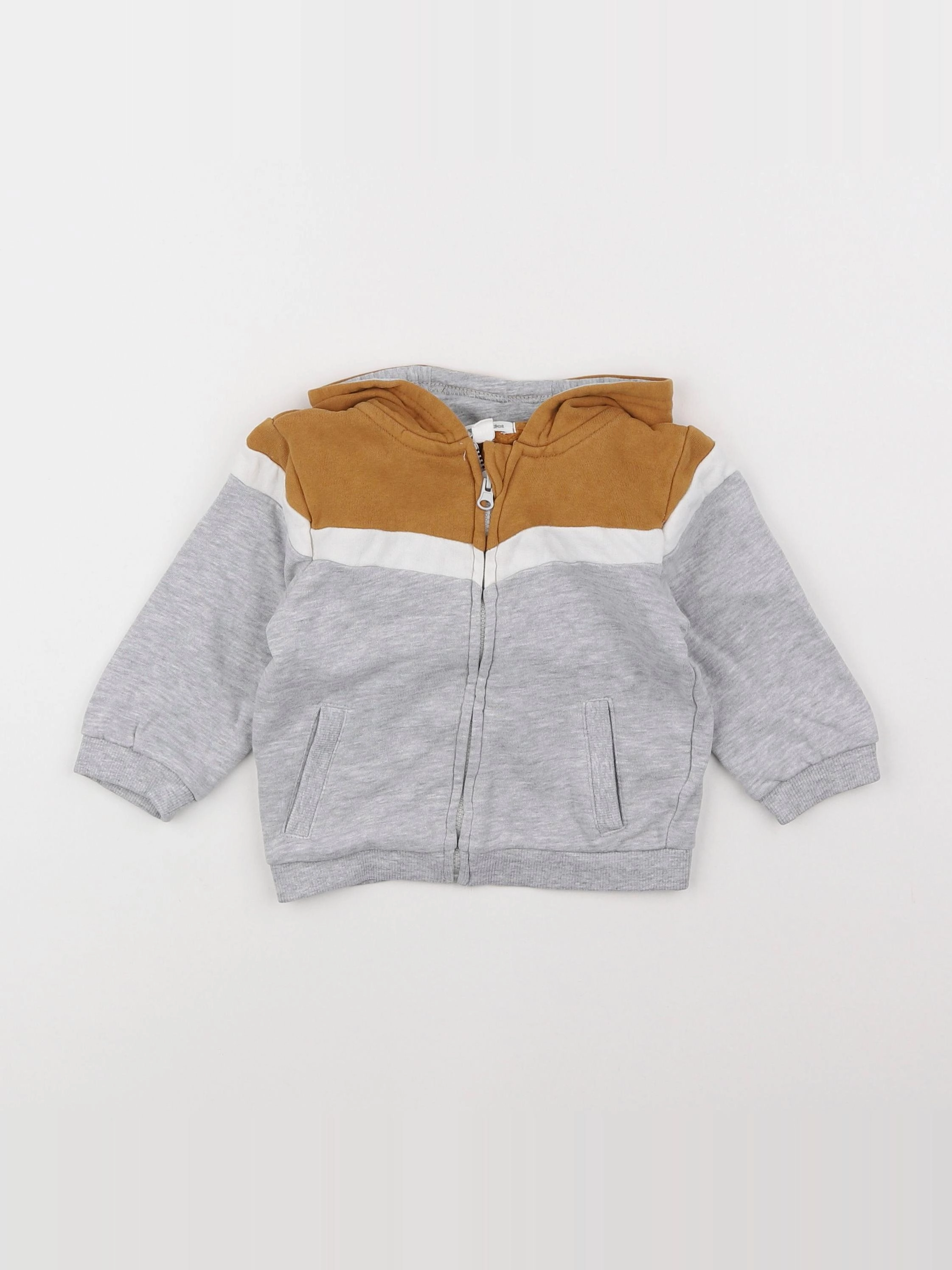 Vertbaudet - sweat gris - 12 mois