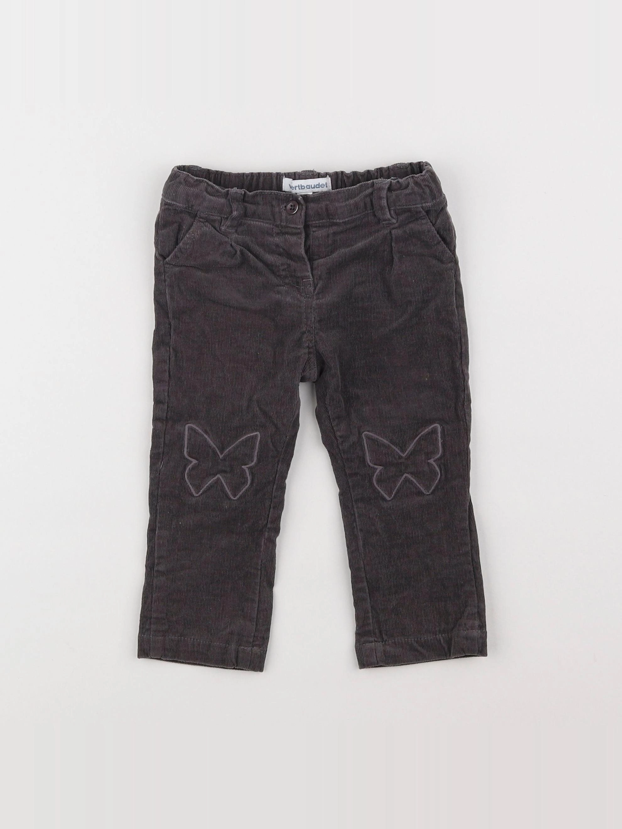 Vertbaudet - pantalon marron - 9 mois