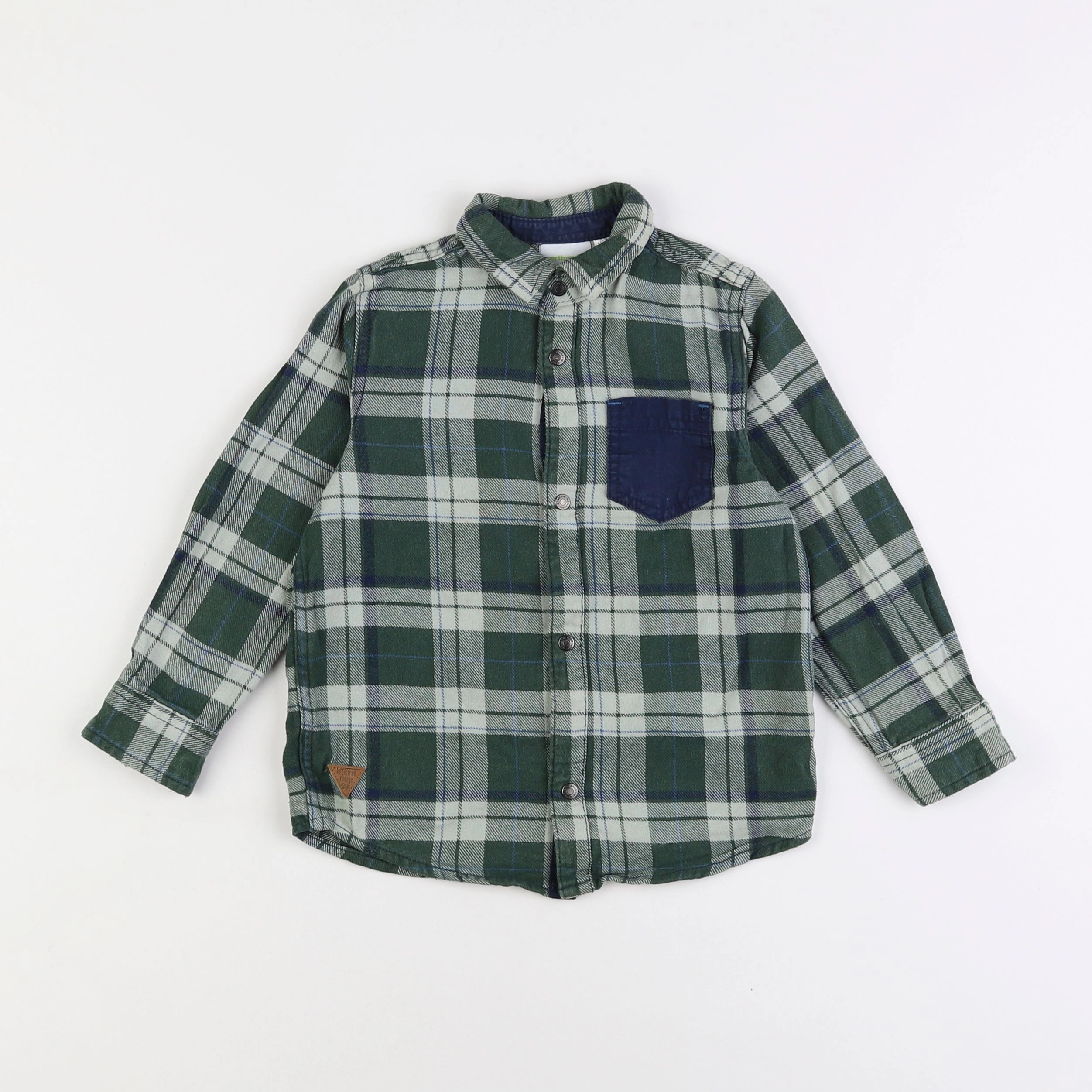Vertbaudet - chemise vert - 5 ans
