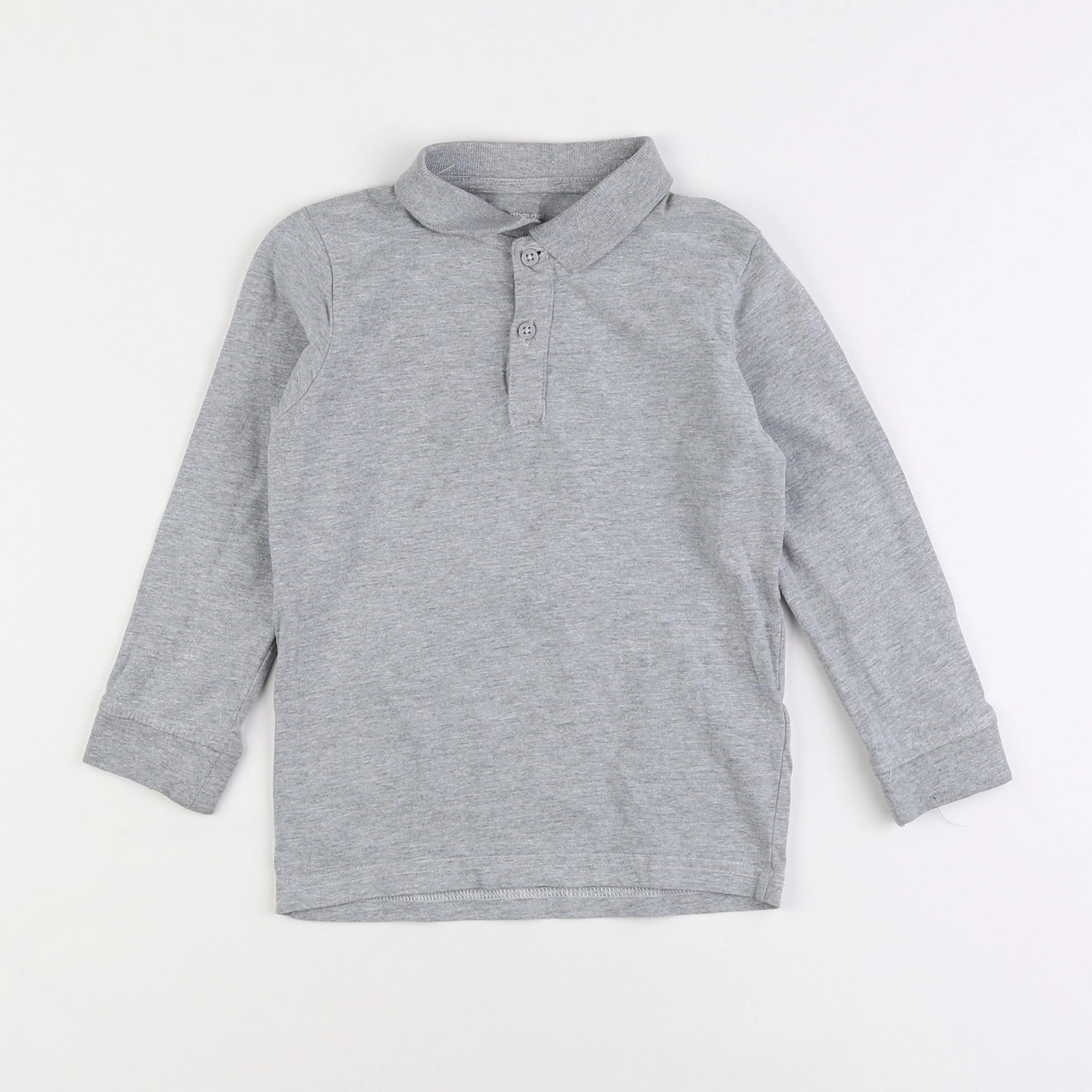 Vertbaudet - polo gris - 6 ans