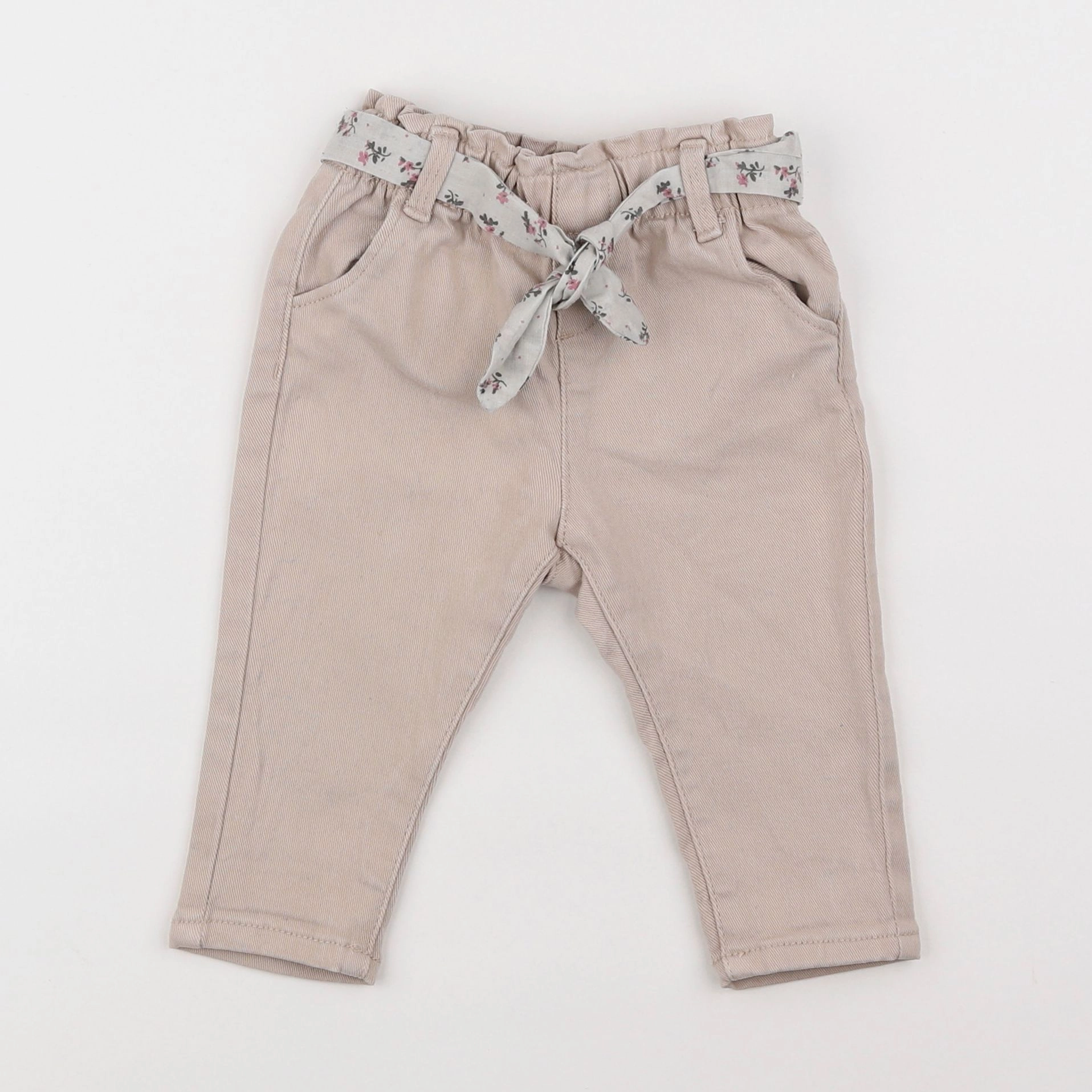 Vertbaudet - jean beige - 9 mois