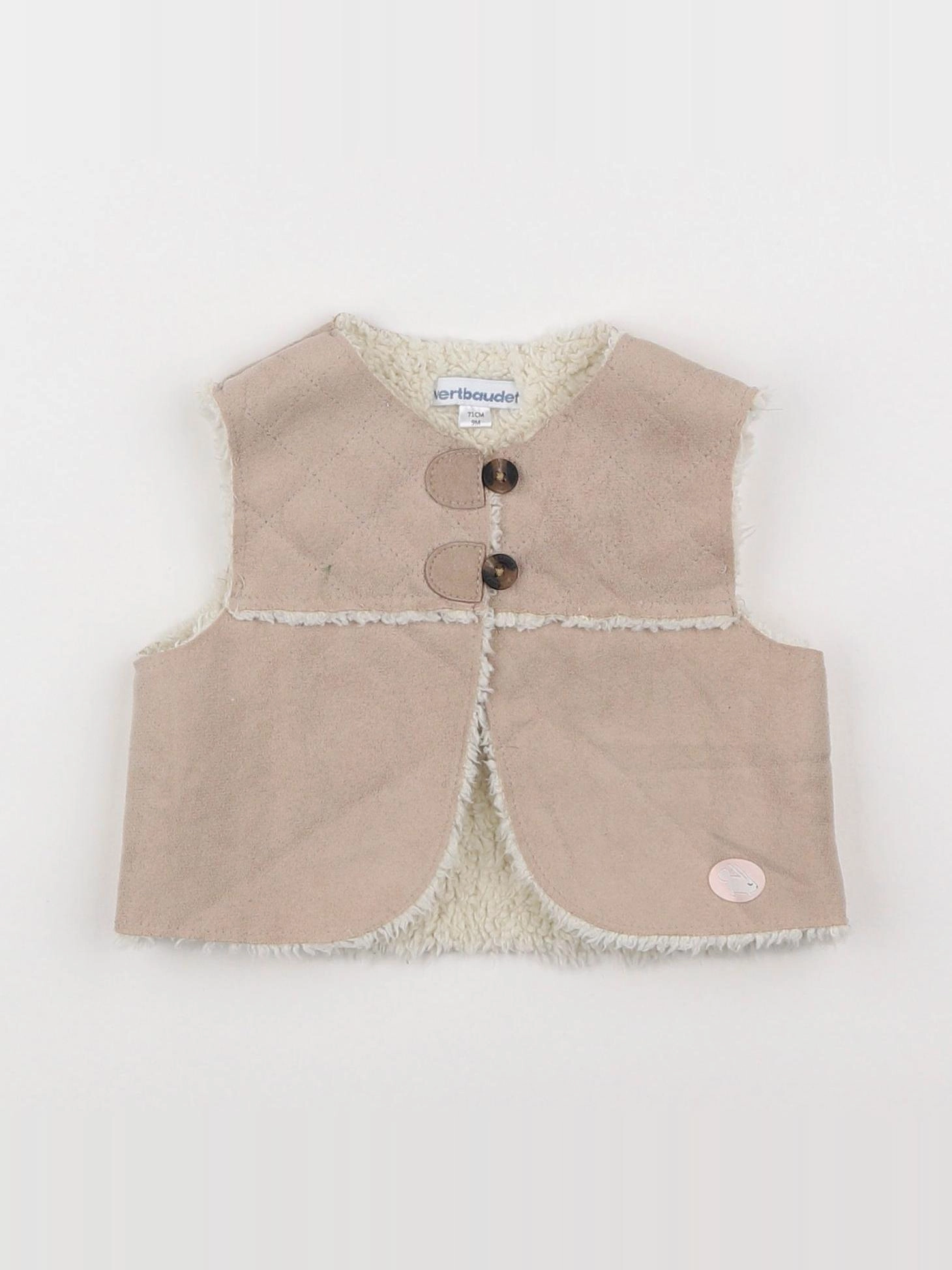 Vertbaudet - gilet marron - 9 mois