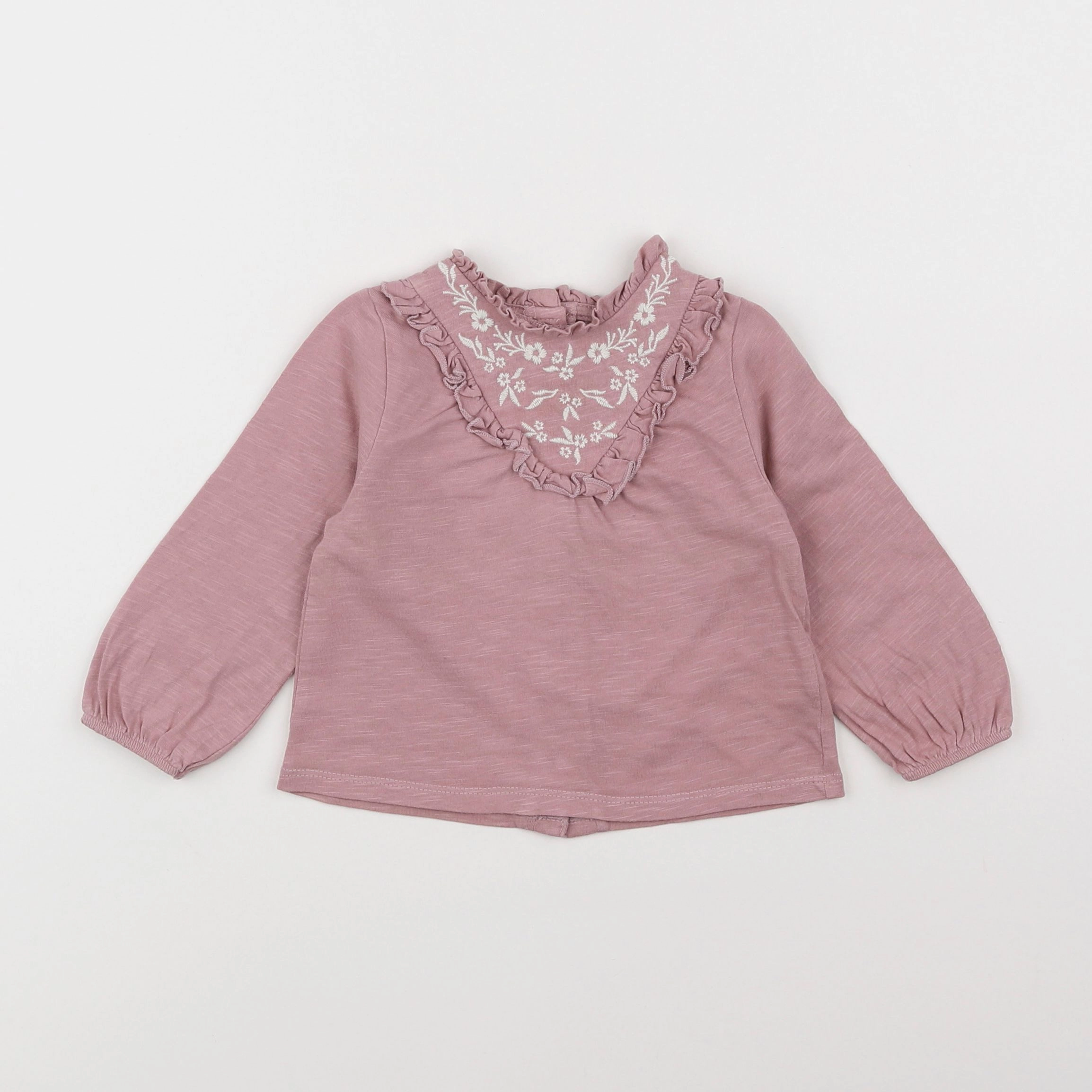 Vertbaudet - tee-shirt rose - 9 mois