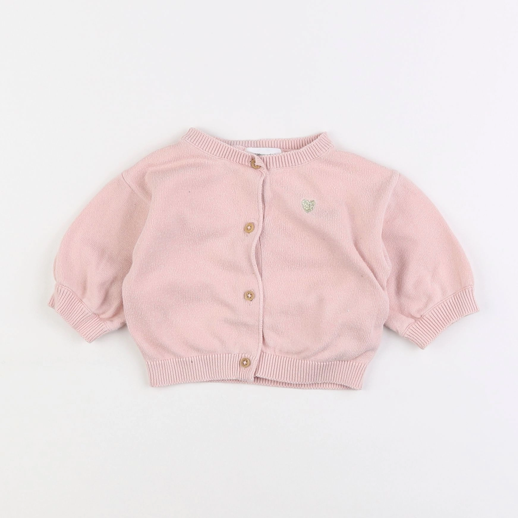 Vertbaudet - gilet rose - 3 mois