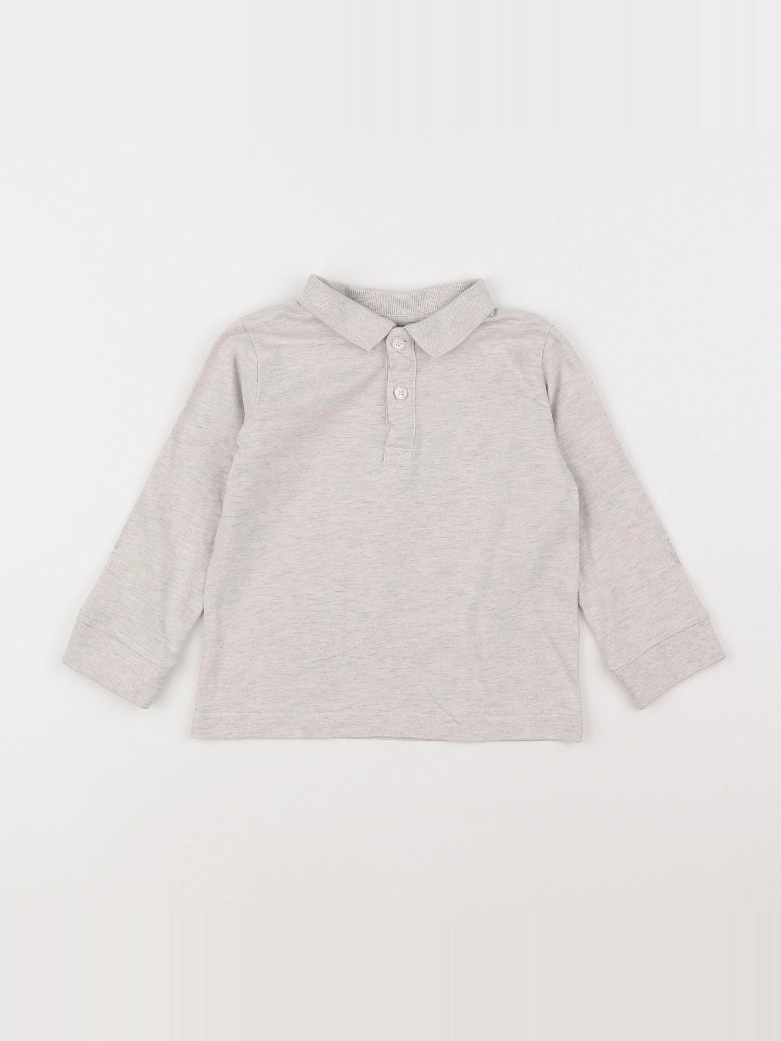 Vertbaudet - polo beige - 3 ans