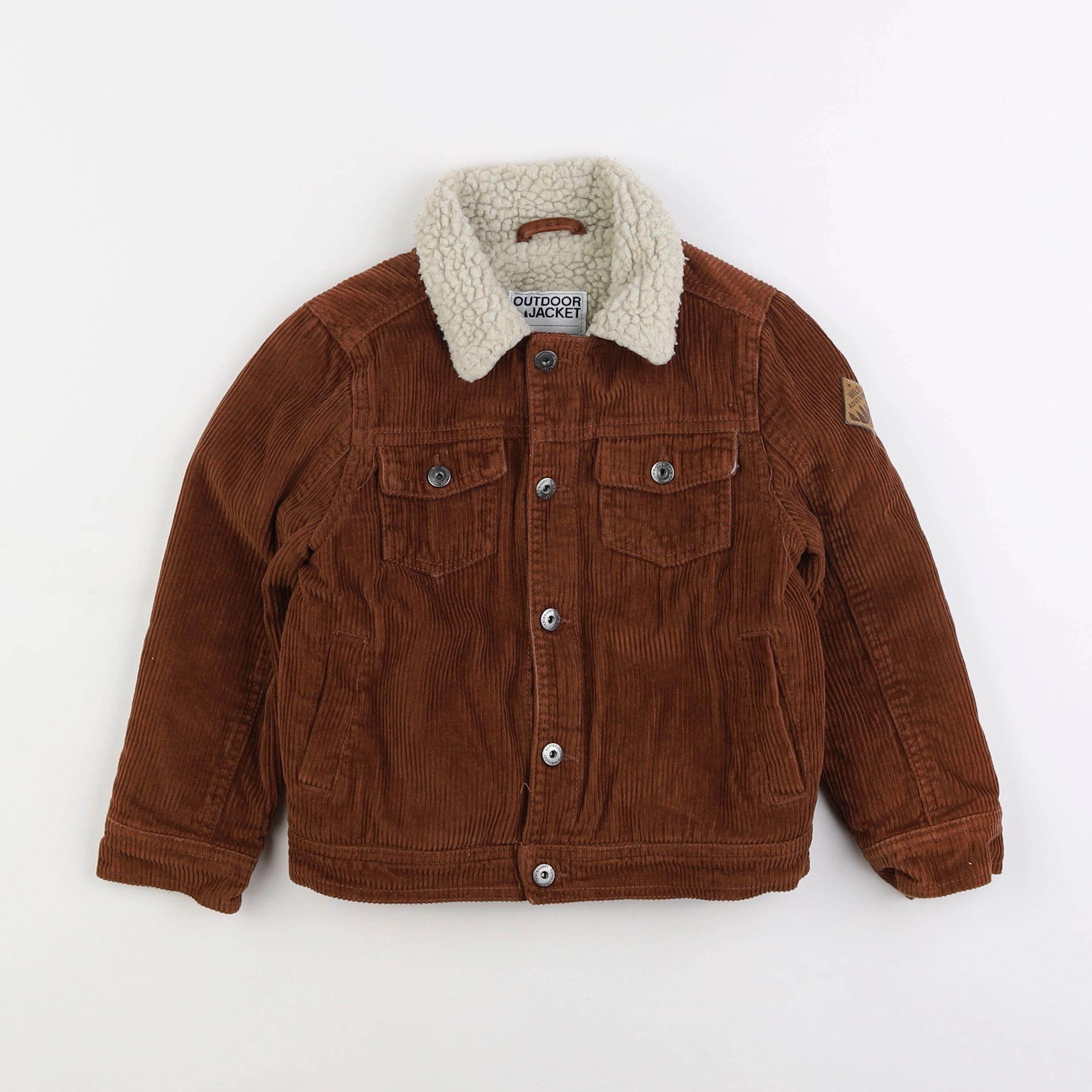 Vertbaudet - veste doublé marron - 6 ans