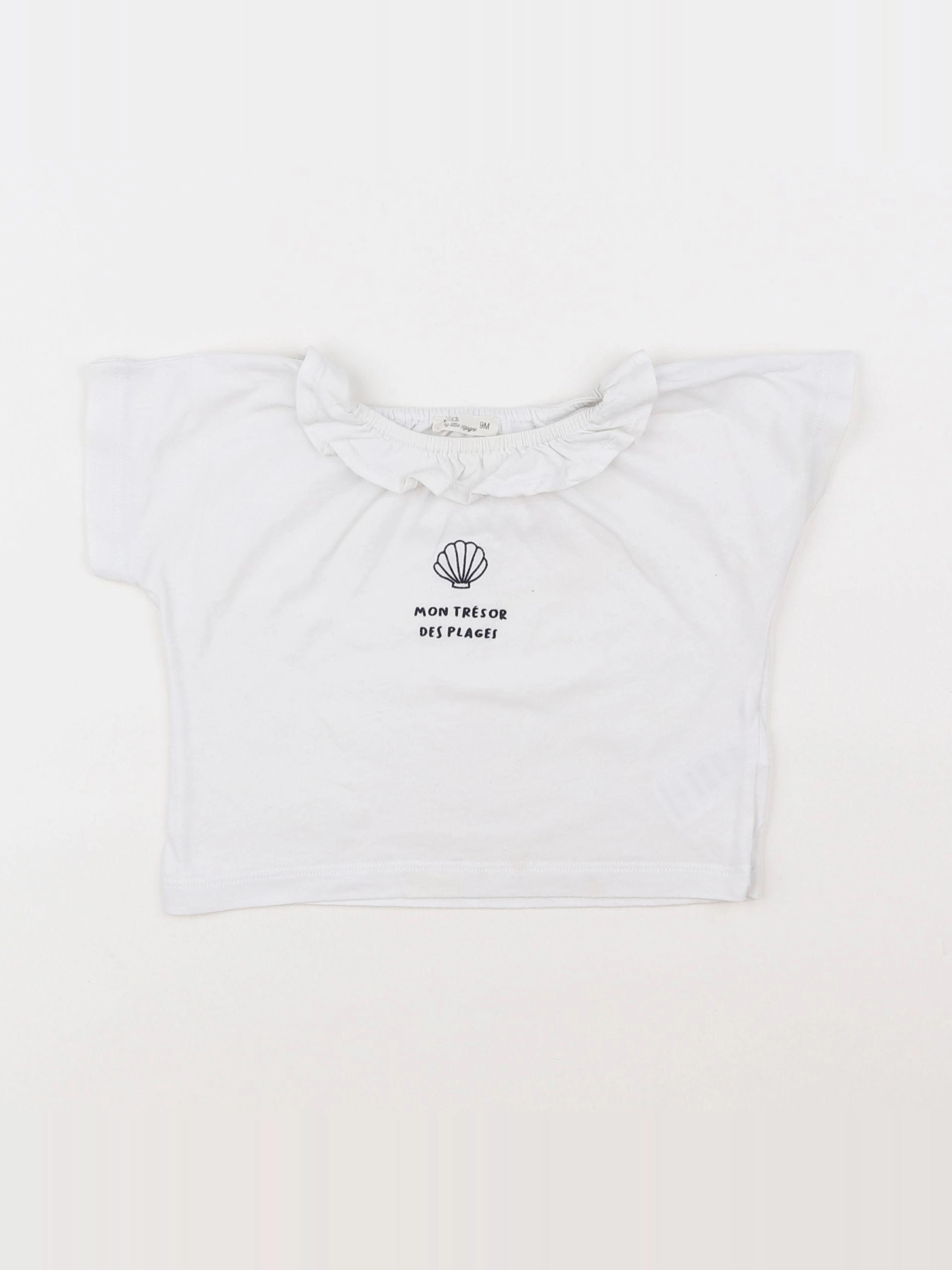 Little Cigogne - tee-shirt blanc - 9 mois