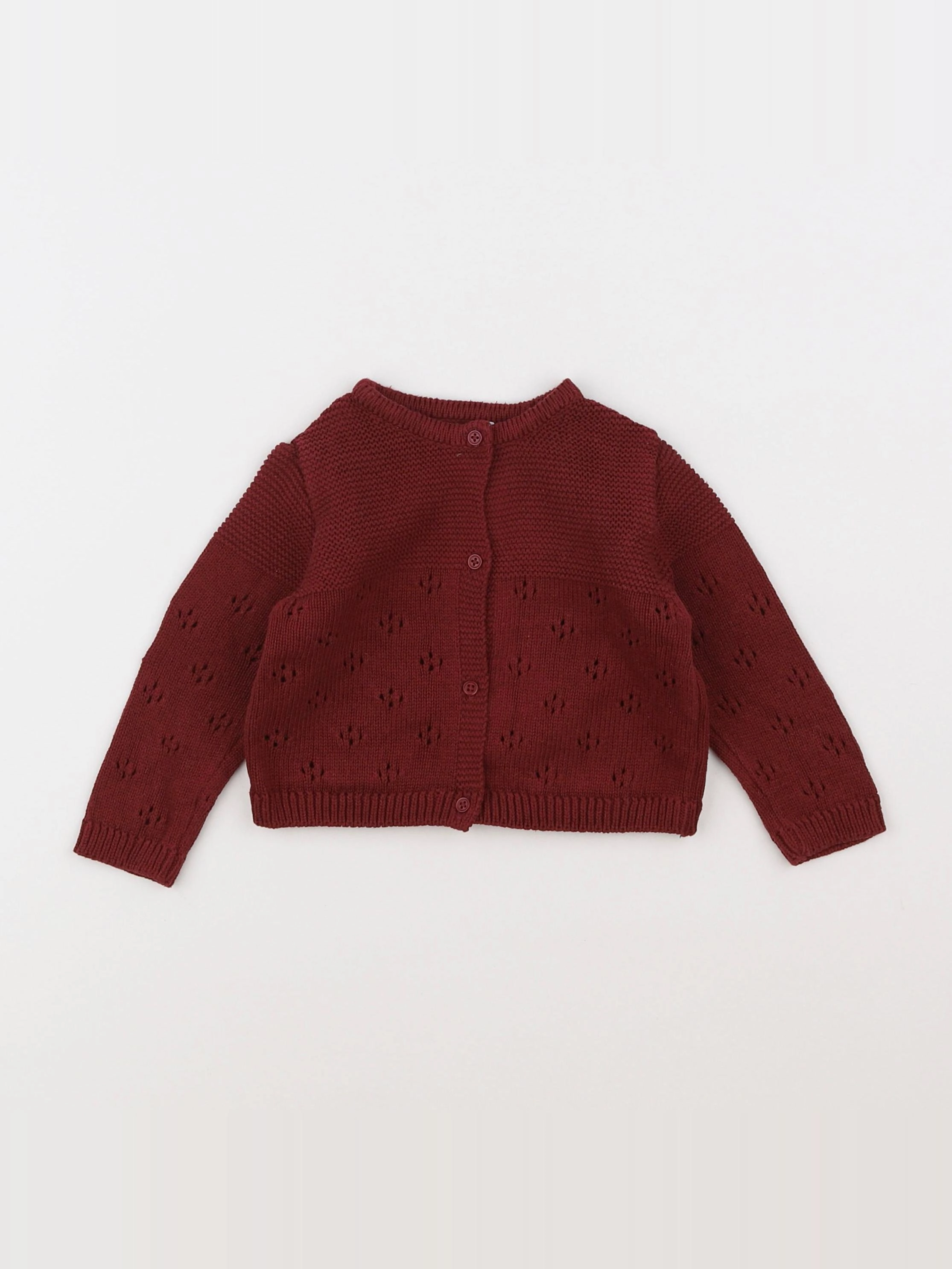Eden & Victor - gilet rouge - 9 mois