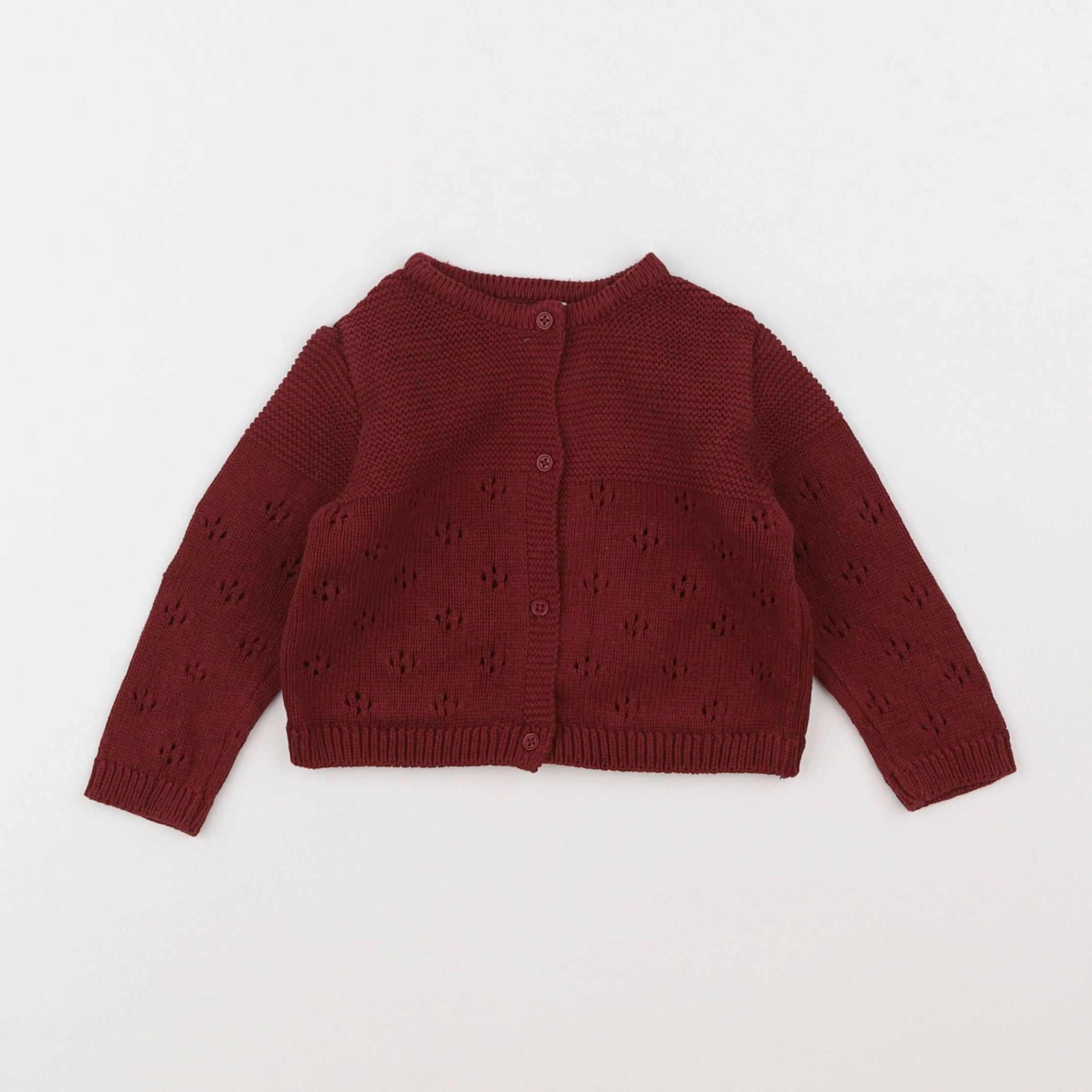 Eden & Victor - gilet rouge - 9 mois