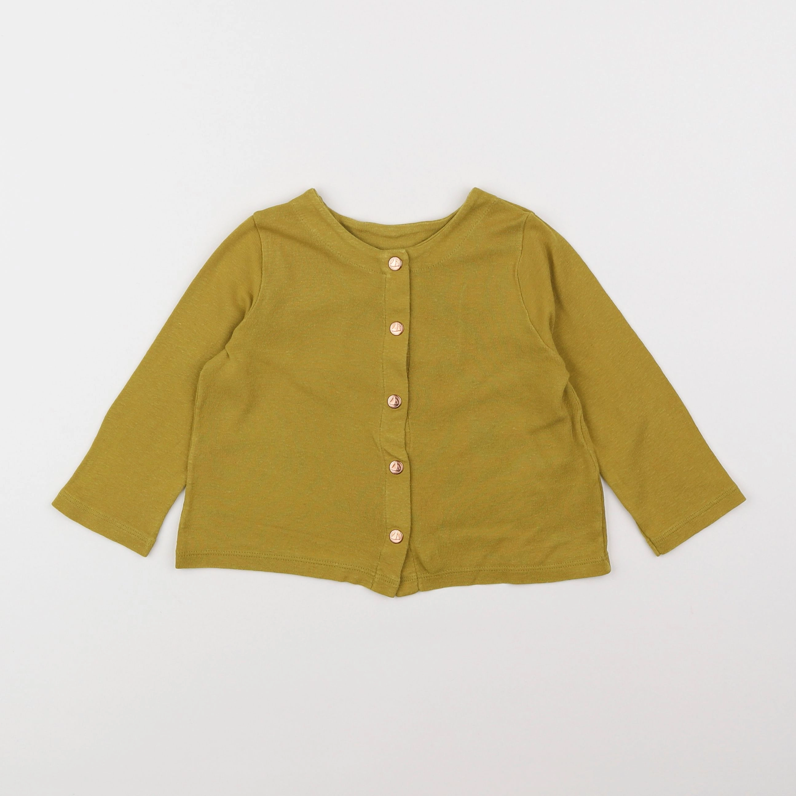 Petit Bateau - gilet jaune - 2 ans