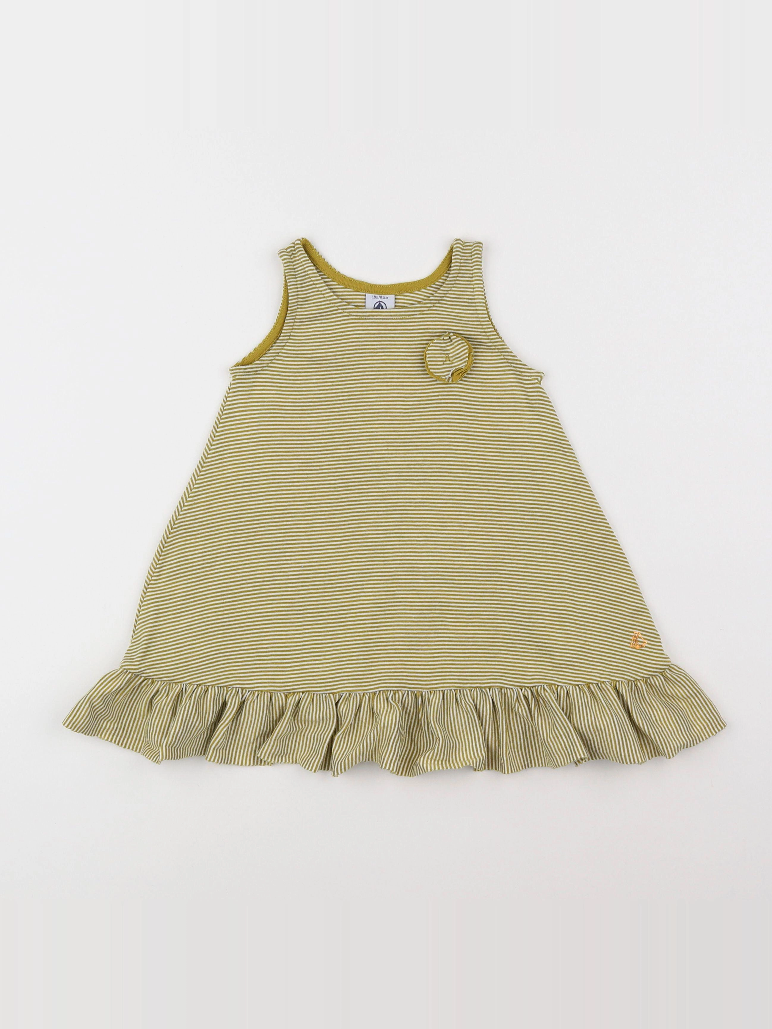 Petit Bateau - robe jaune - 18 mois