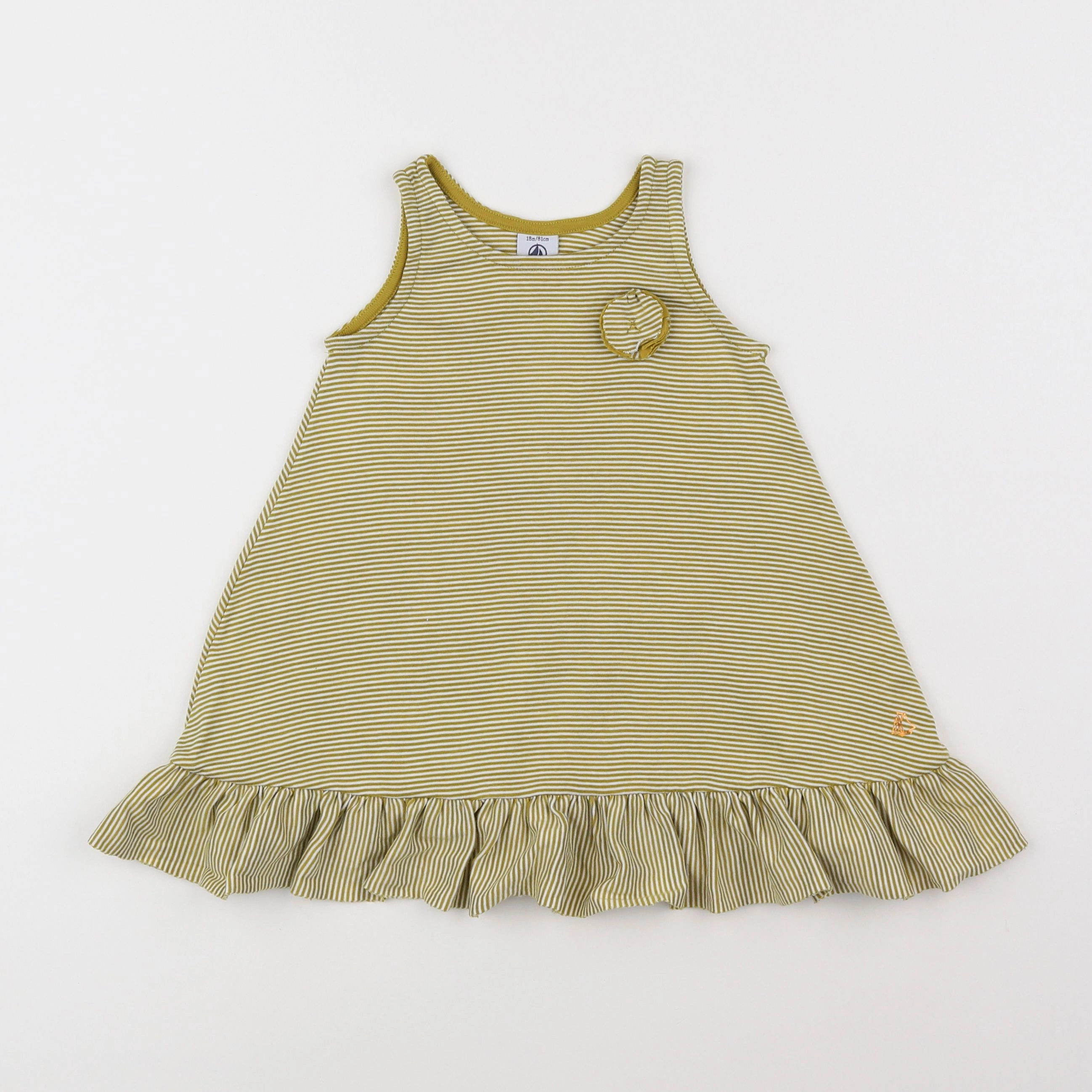 Petit Bateau - robe jaune - 18 mois