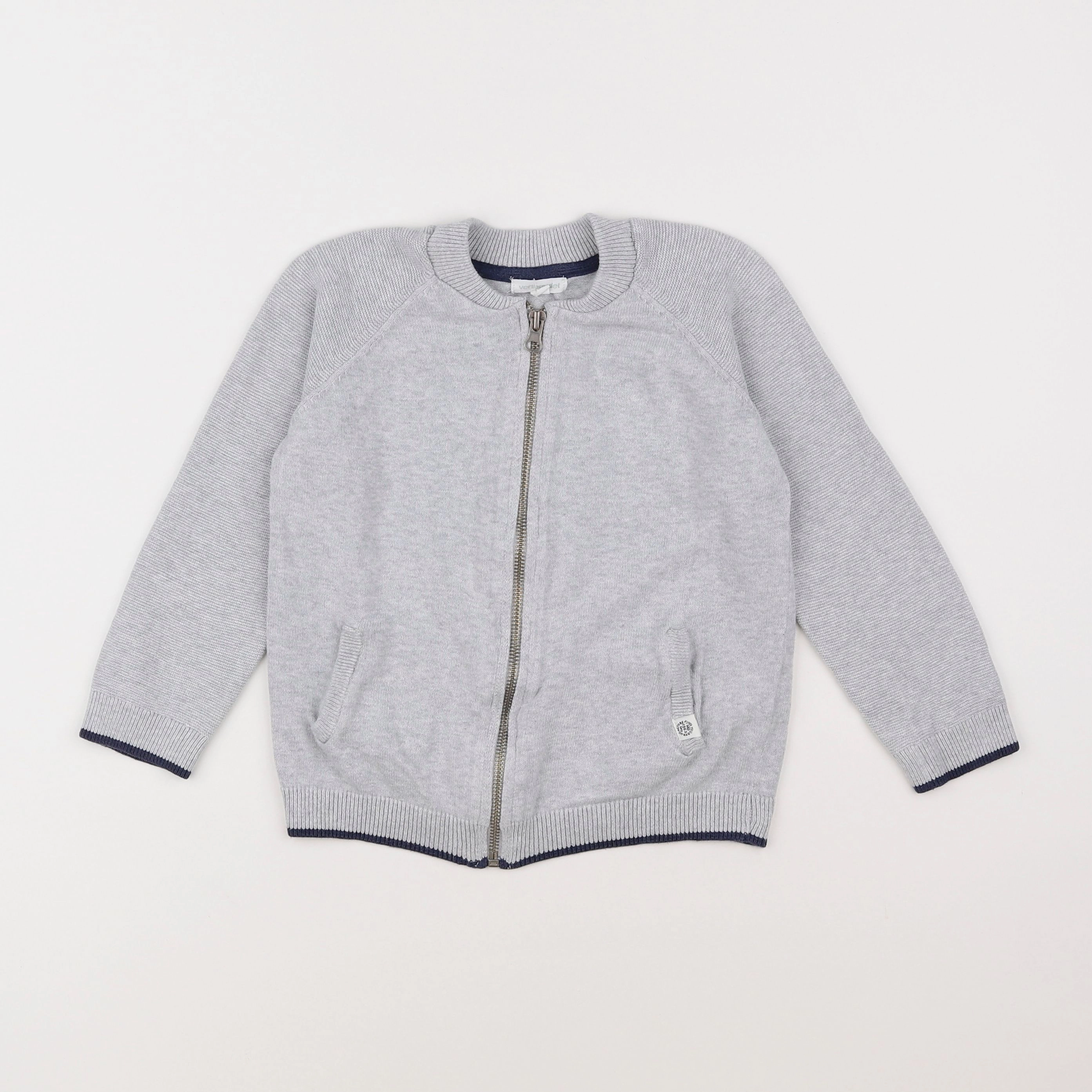 Vertbaudet - gilet gris - 5 ans