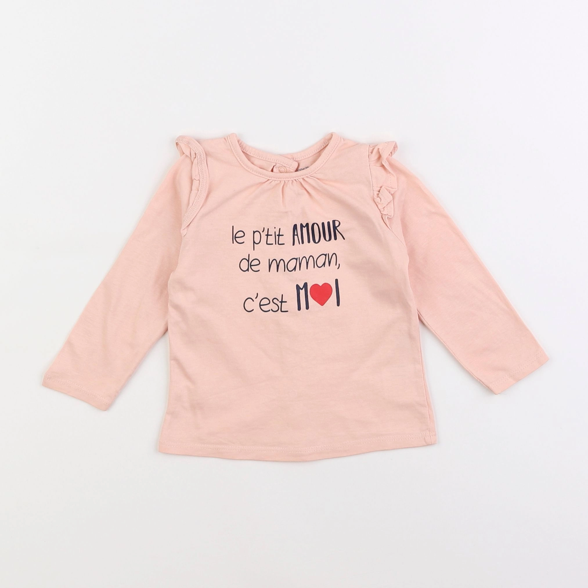 Vertbaudet - tee-shirt rose - 9 mois