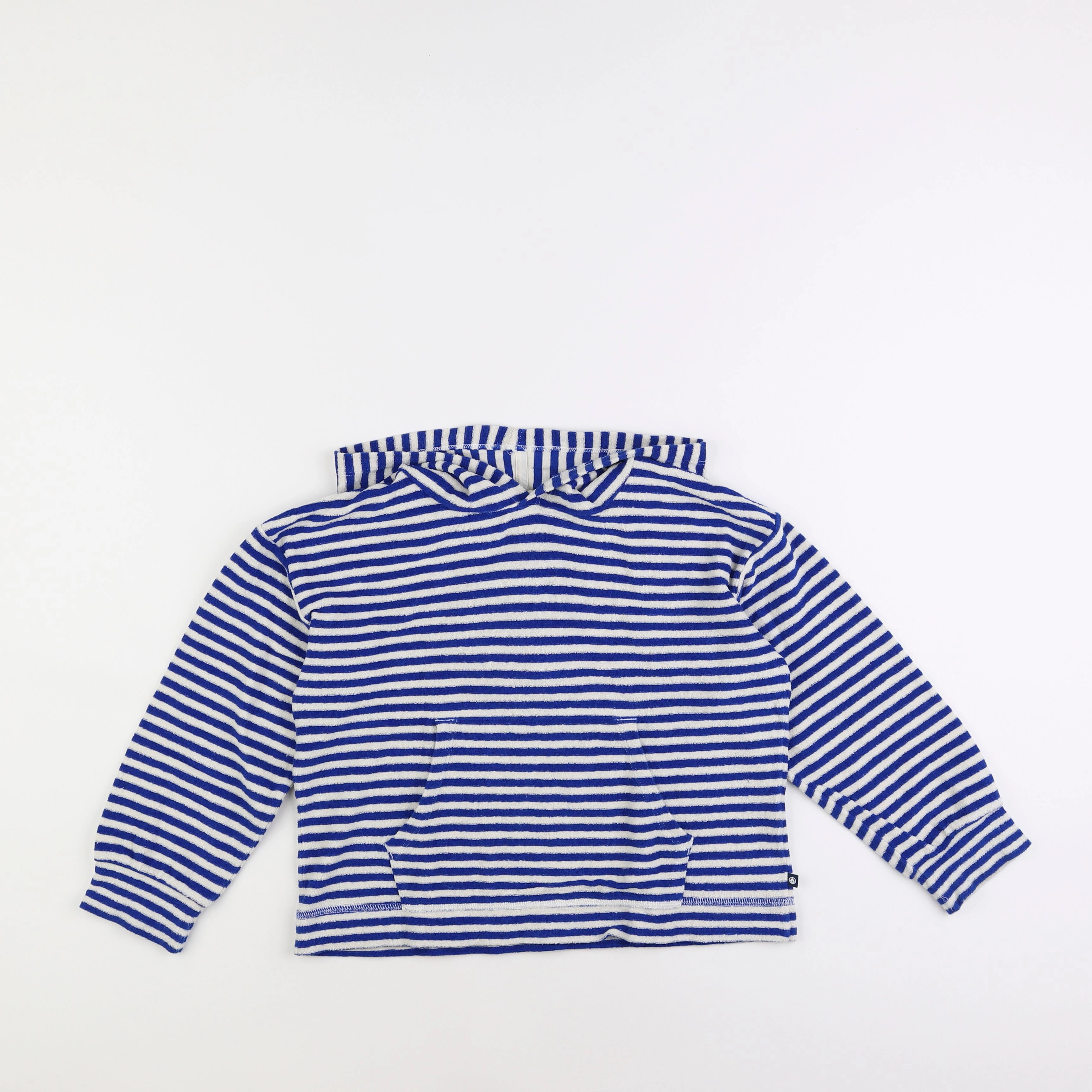 Petit Bateau - sweat bleu - 8 ans