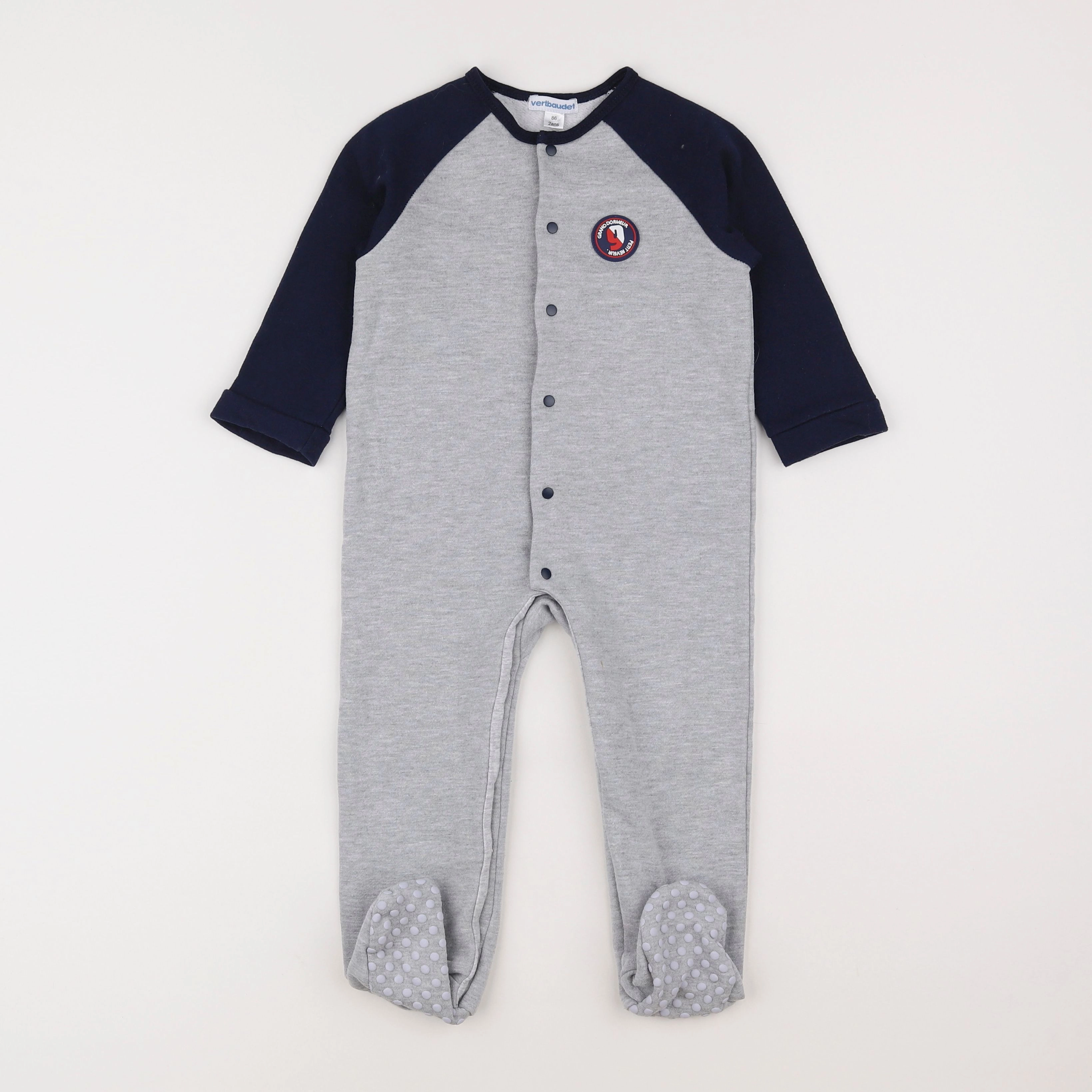 Vertbaudet - pyjama coton gris - 2 ans