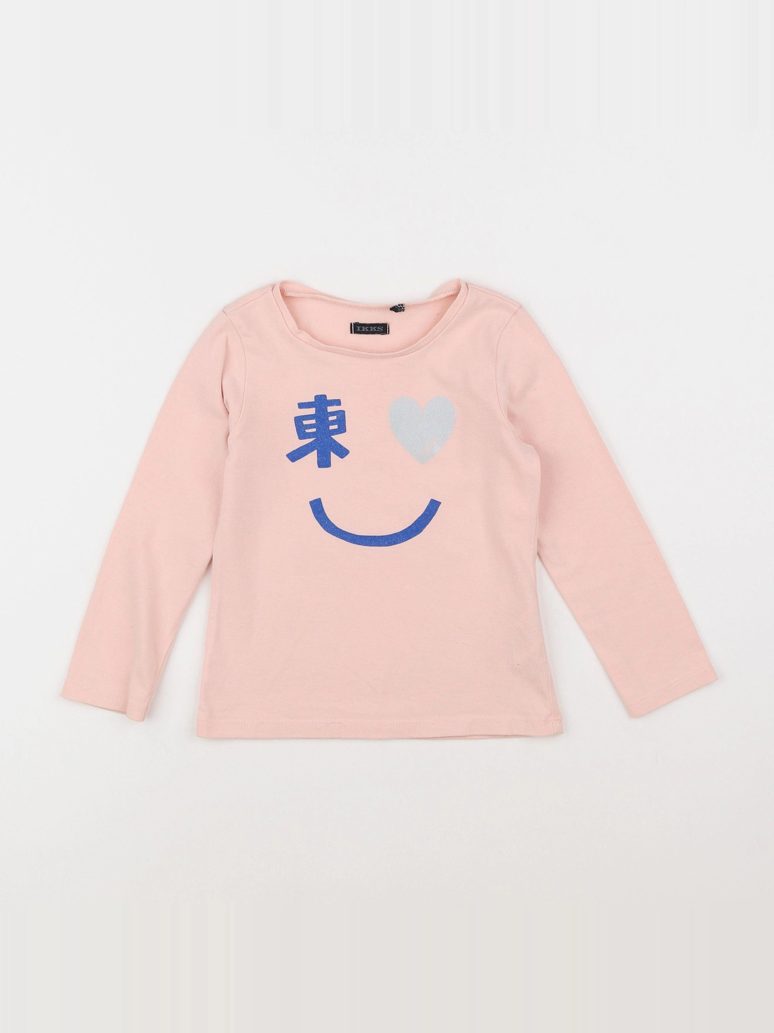 IKKS - tee-shirt rose - 4 ans