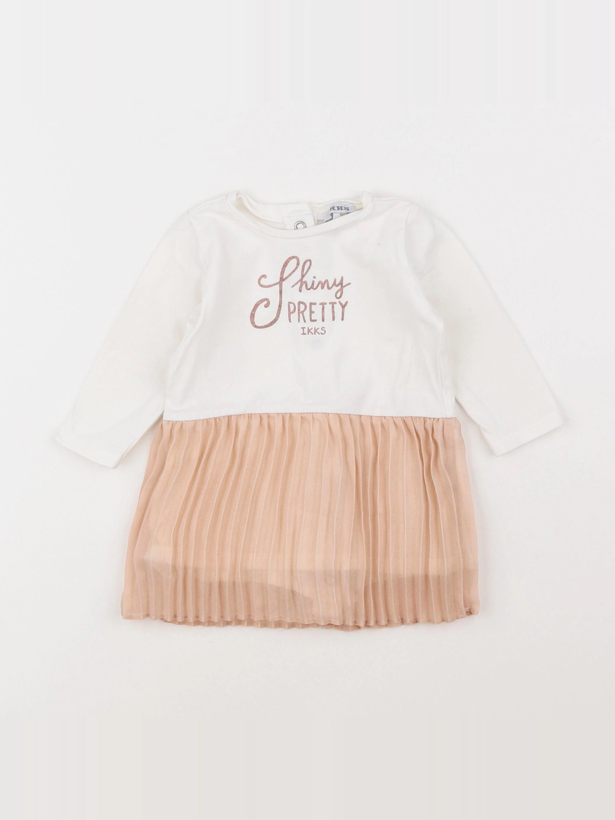 IKKS - robe blanc, rose - 6 mois