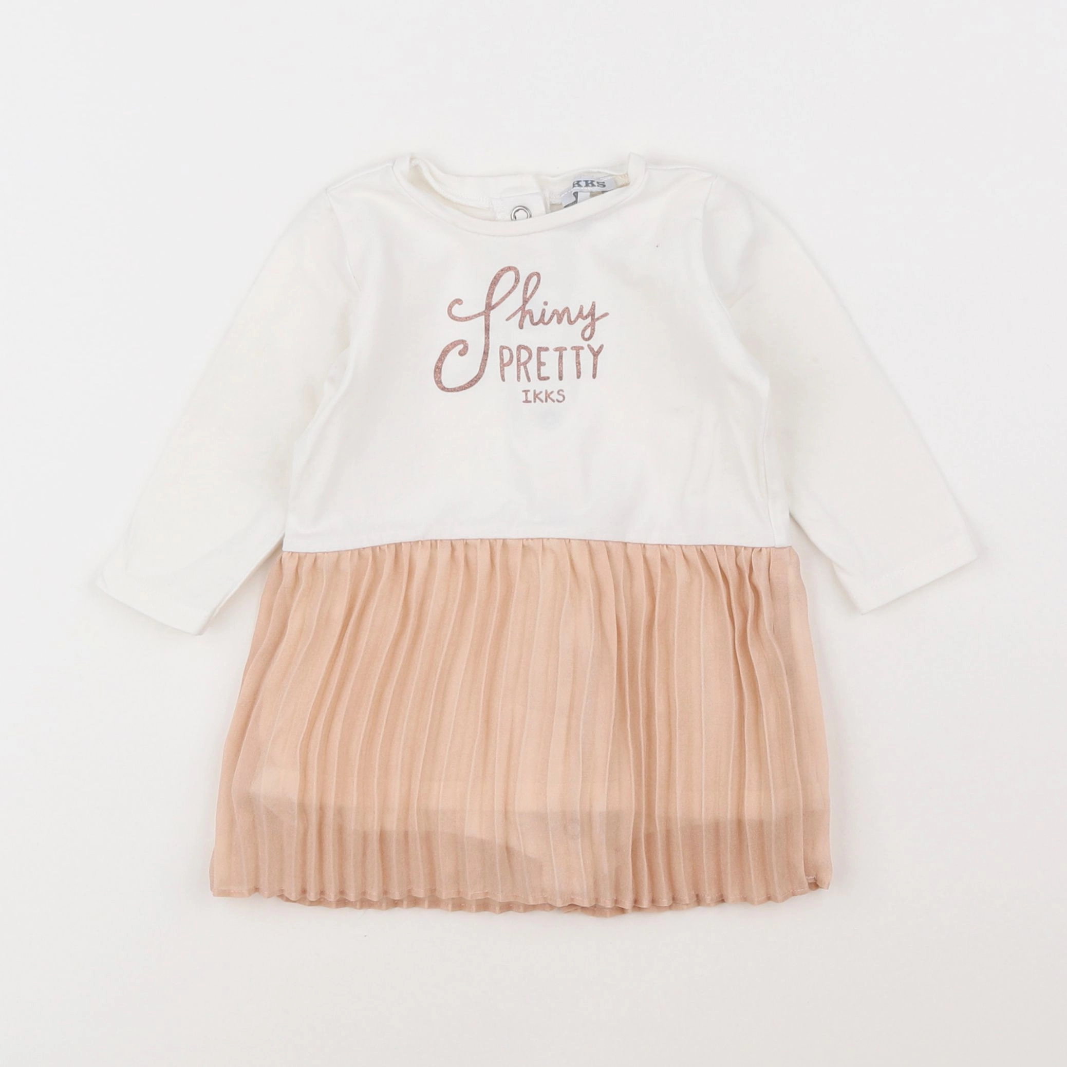 IKKS - robe blanc, rose - 6 mois