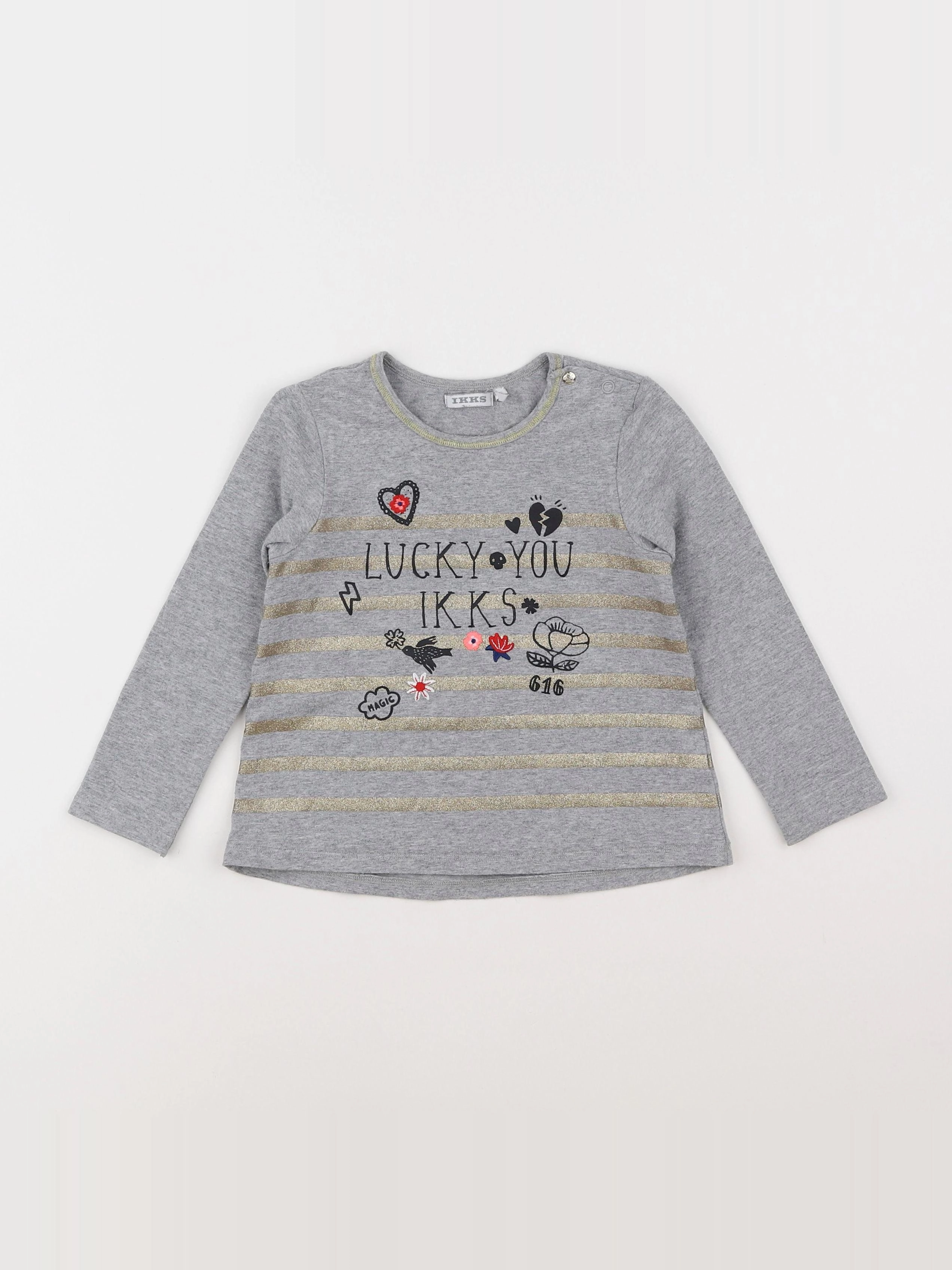 IKKS - tee-shirt gris - 3 ans