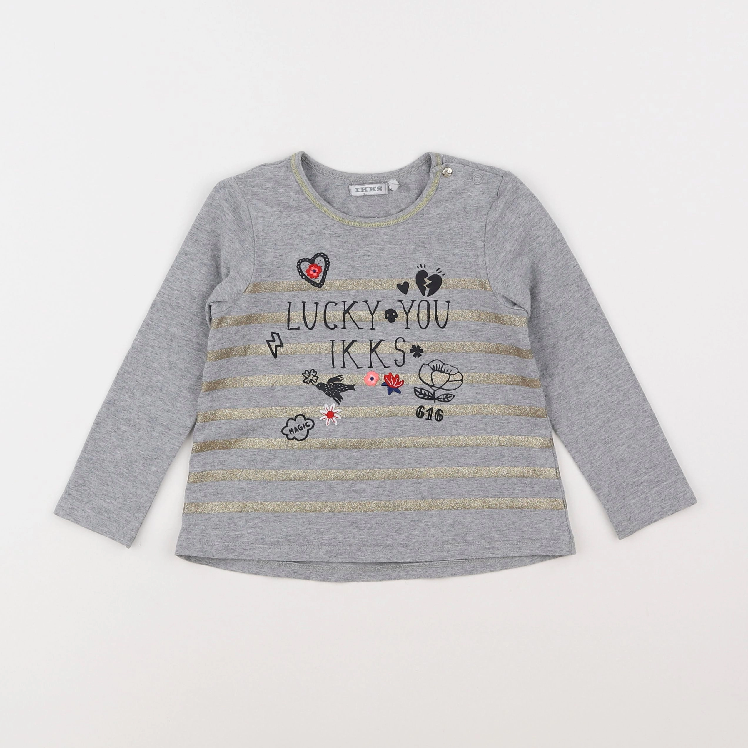 IKKS - tee-shirt gris - 3 ans