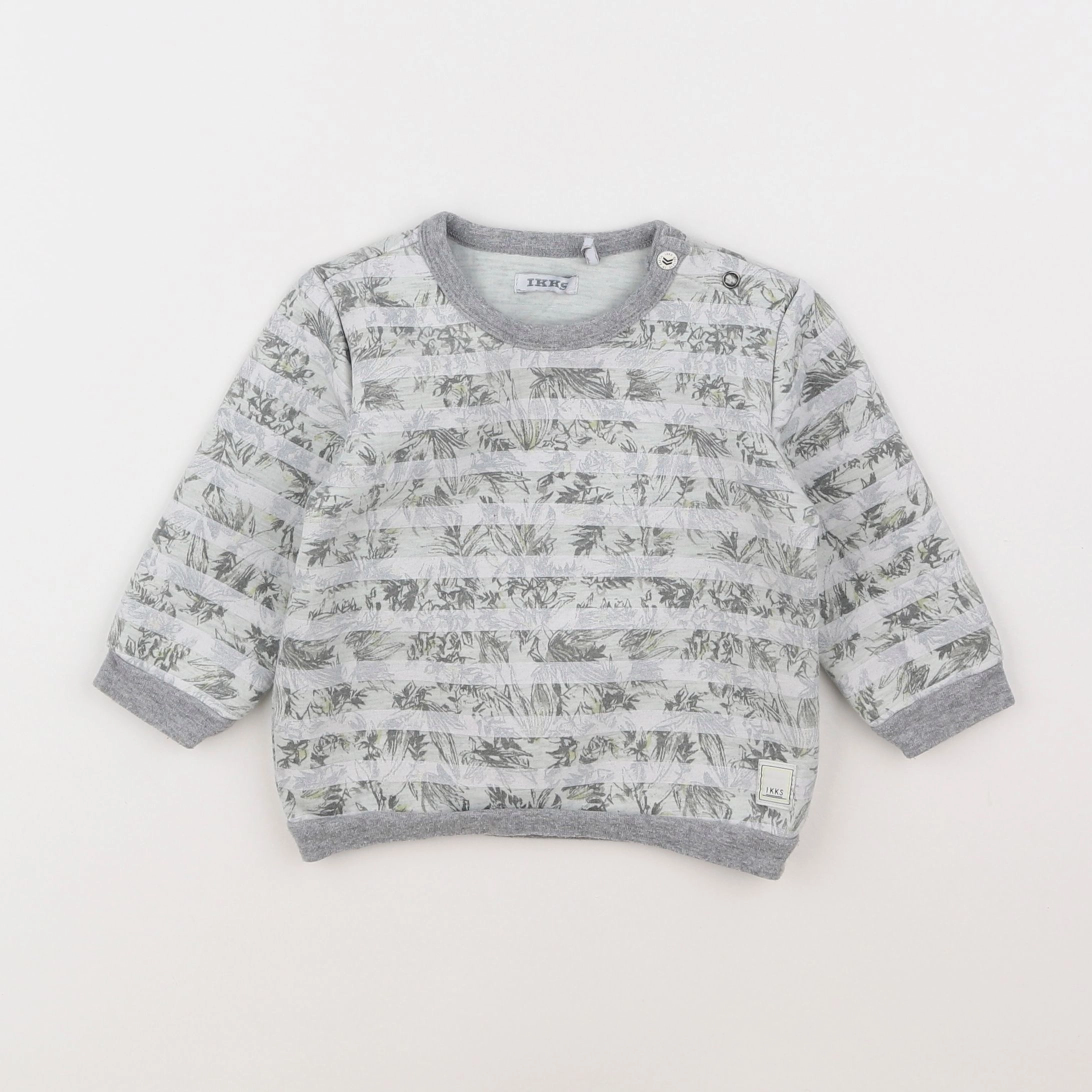 IKKS - sweat gris - 12 mois