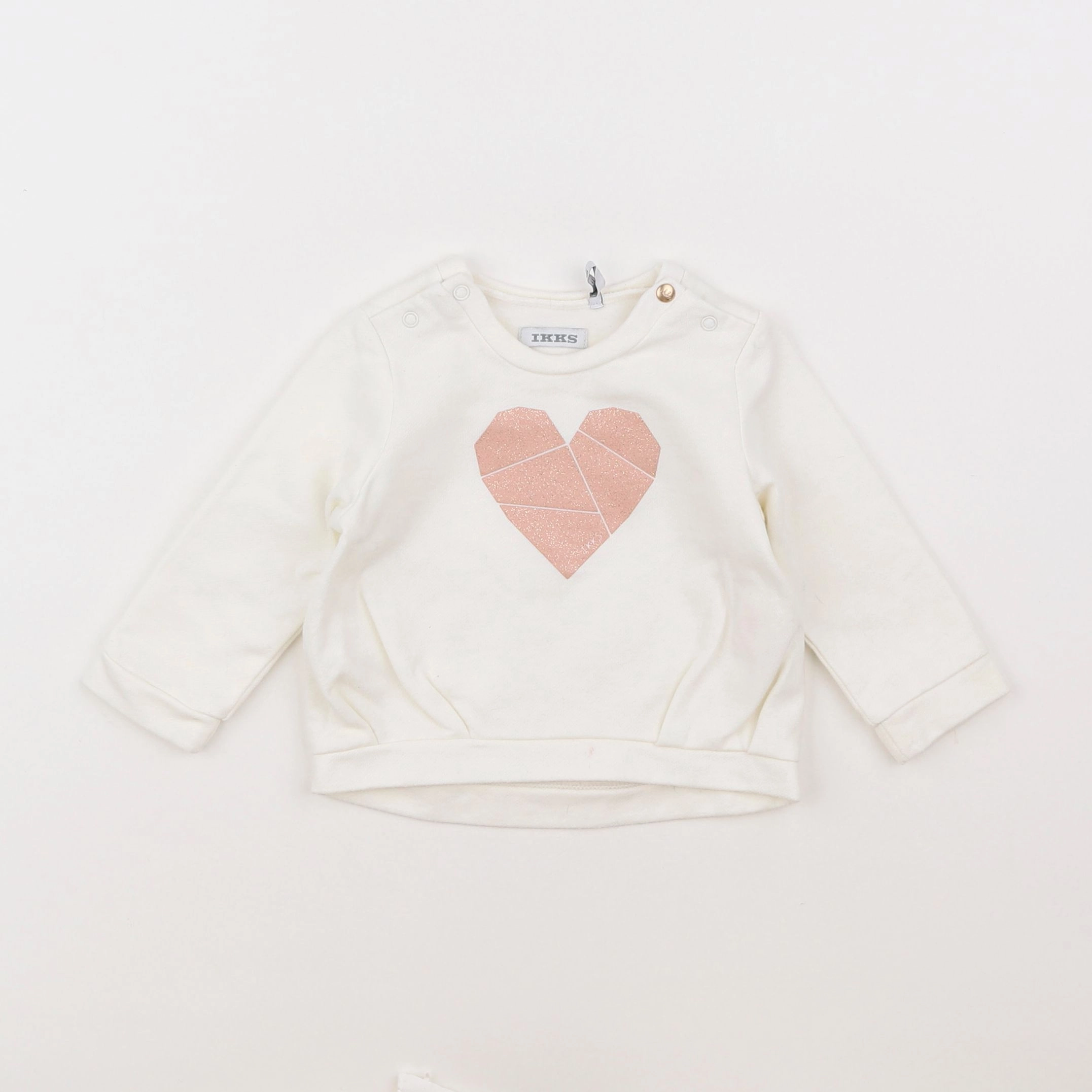 IKKS - sweat blanc - 6 mois